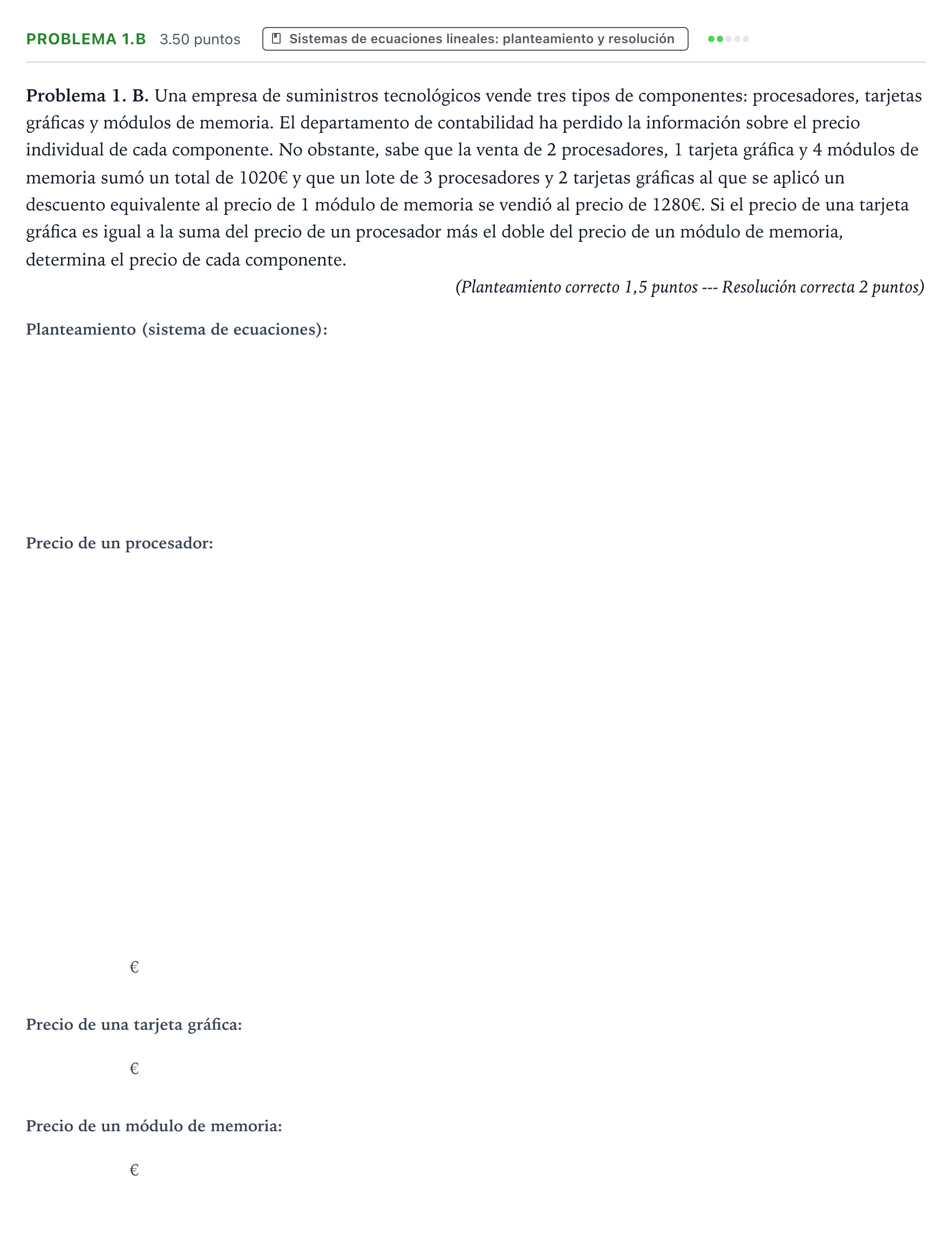 Enunciado: Problema 1.B · Matemáticas aplicadas a las Ciencias Sociales II PAU Valencia Extraordinaria solapamiento 2026