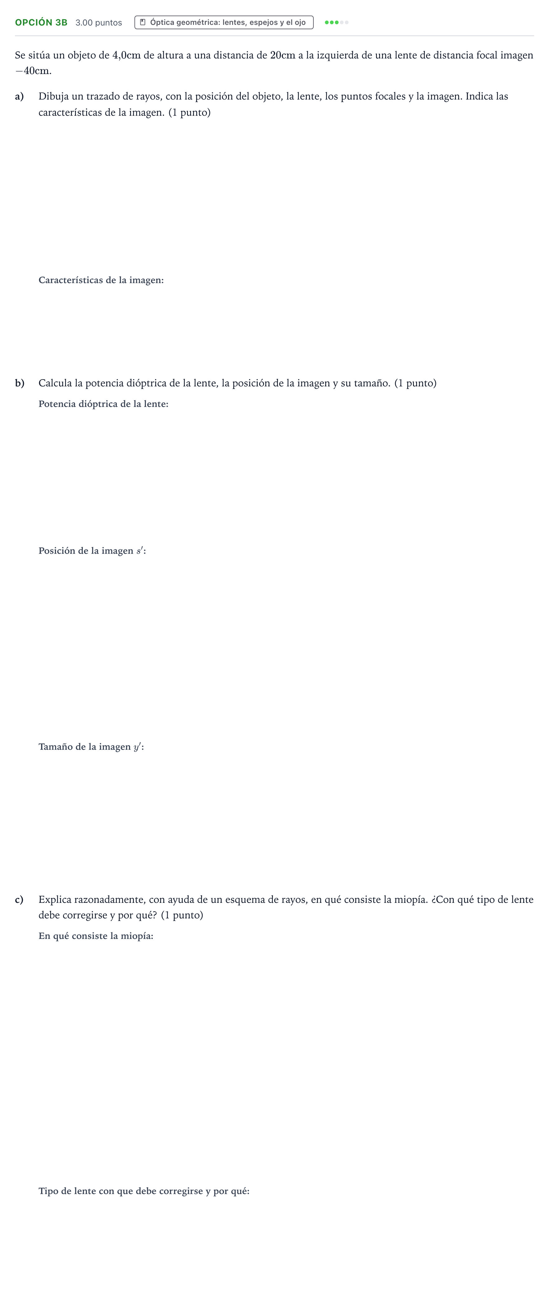 Enunciado: Opción 3B · Física PAU Valencia Extraordinaria 2026