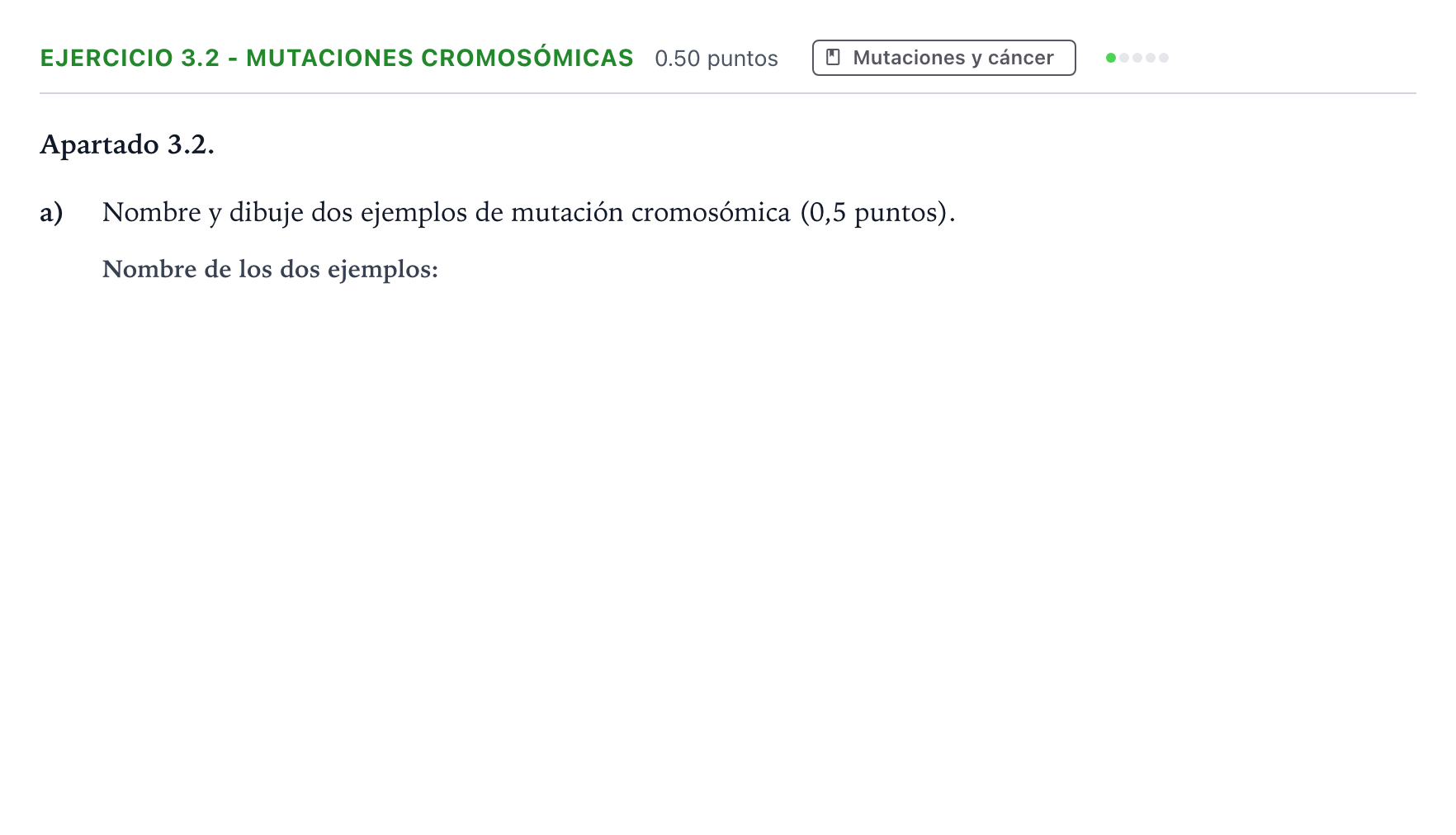 Enunciado: Ejercicio 3.2 - Mutaciones cromosómicas · Biología PAU Valencia Extraordinaria 2026