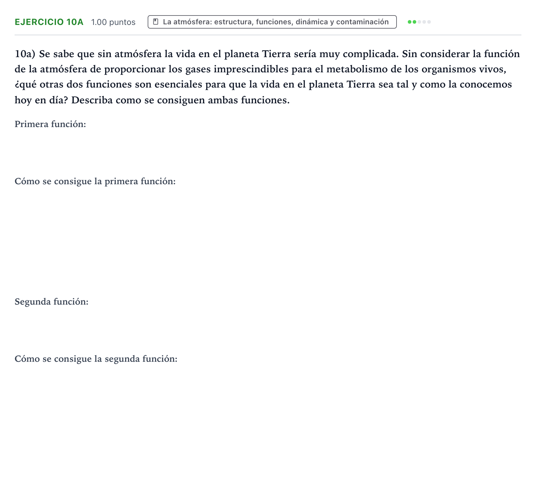 Enunciado: Ejercicio 10a · Geología y Ciencias Ambientales PAU Valencia Ordinaria 2026