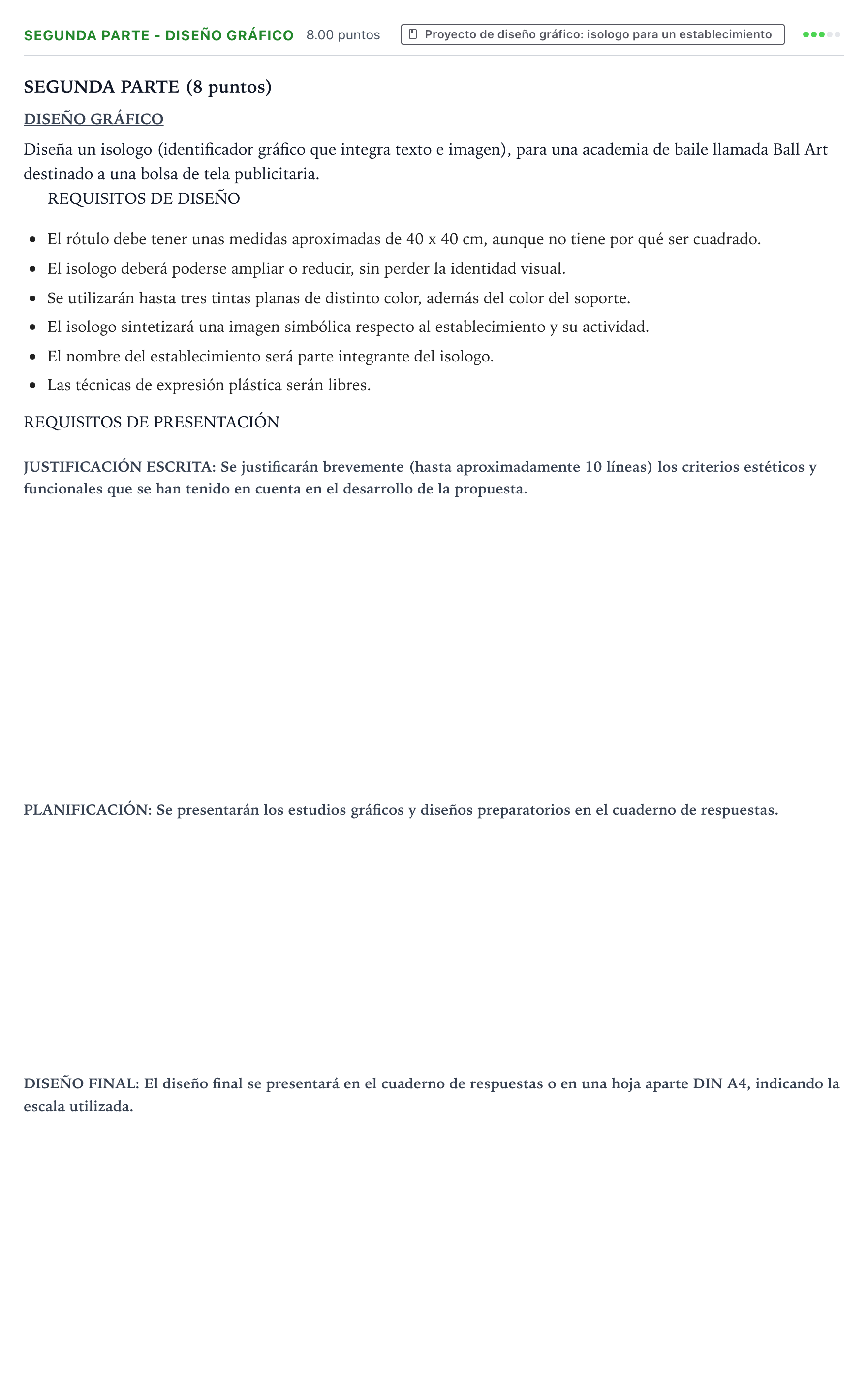 Enunciado: Ejercicio Segunda parte - Diseño gráfico · Diseño PAU Valencia Extraordinaria 2026