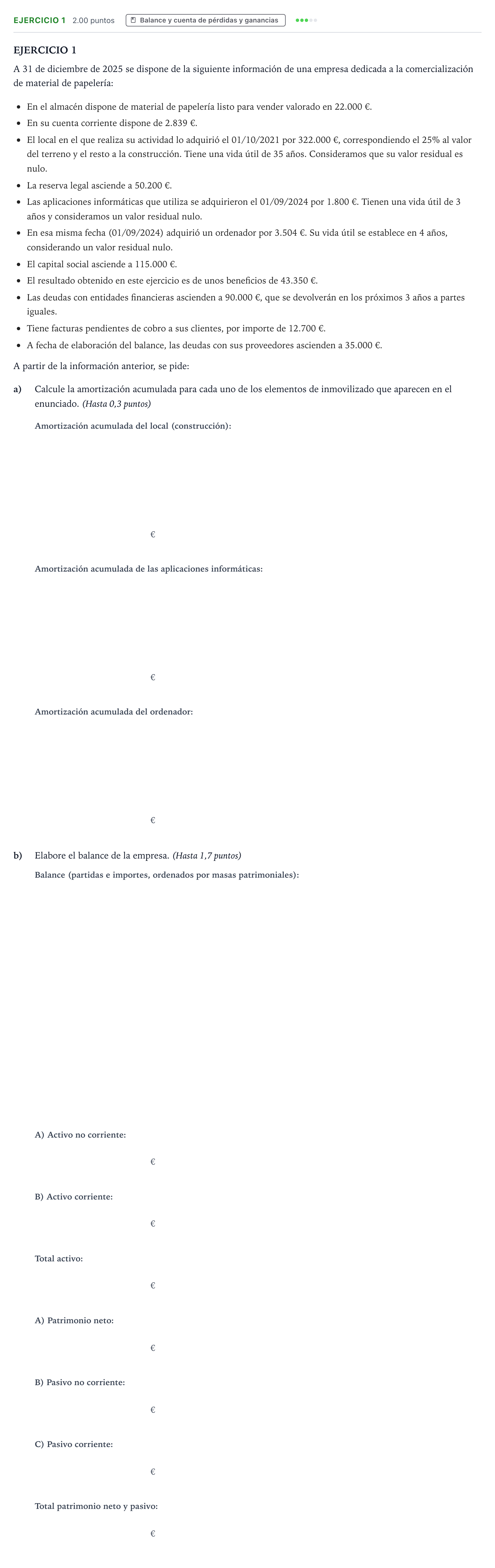 Enunciado: Ejercicio 1 · Empresa y Diseño de Modelos de Negocio PAU Valencia Extraordinaria 2026