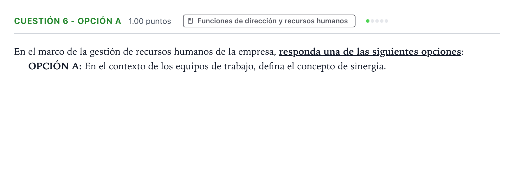 Enunciado: Cuestión 6 - Opción A · Empresa y Diseño de Modelos de Negocio PAU Valencia Ordinaria 2026