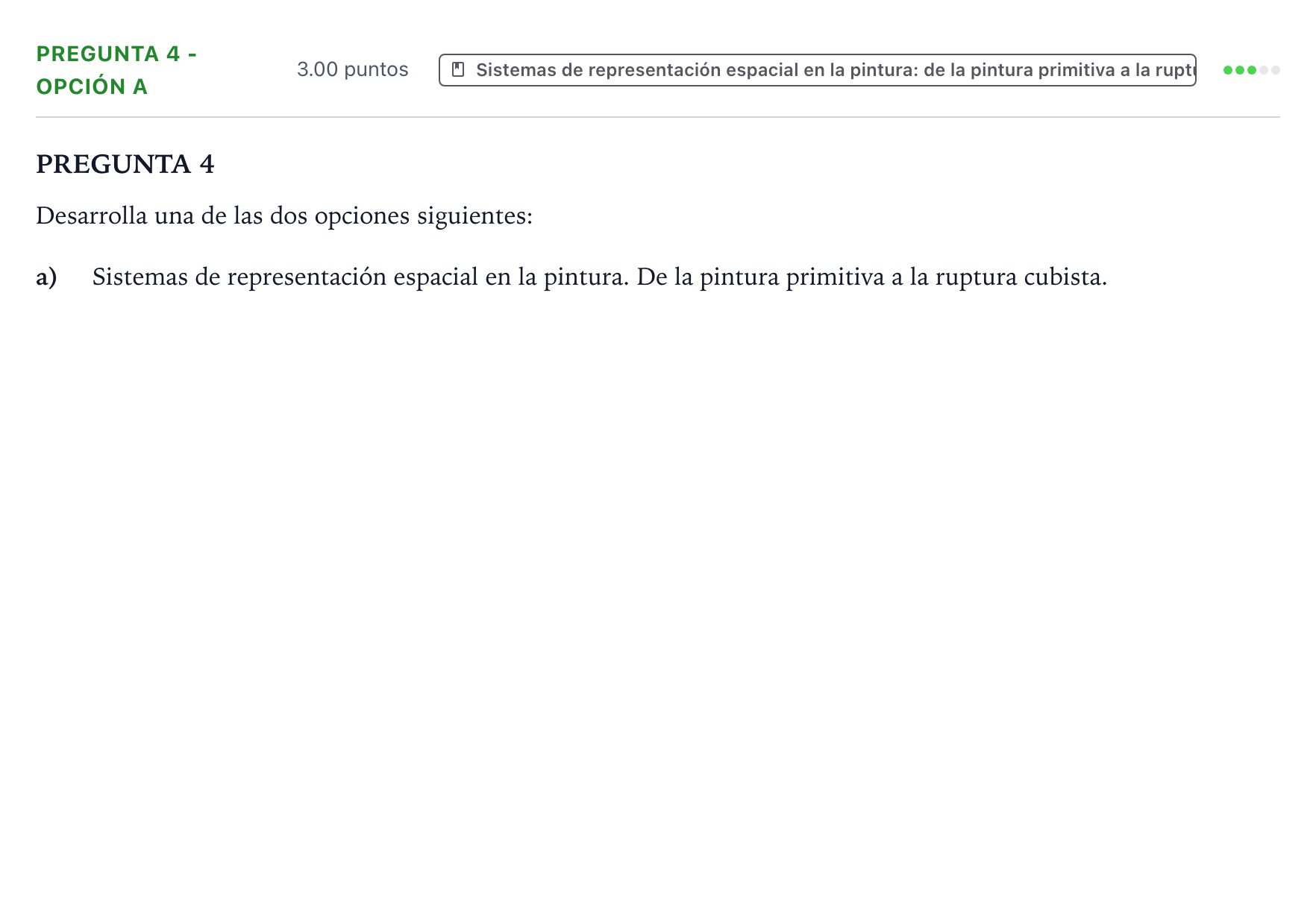 Enunciado: Pregunta 4 - Opción a · Fundamentos Artísticos PAU Valencia Ordinaria 2026