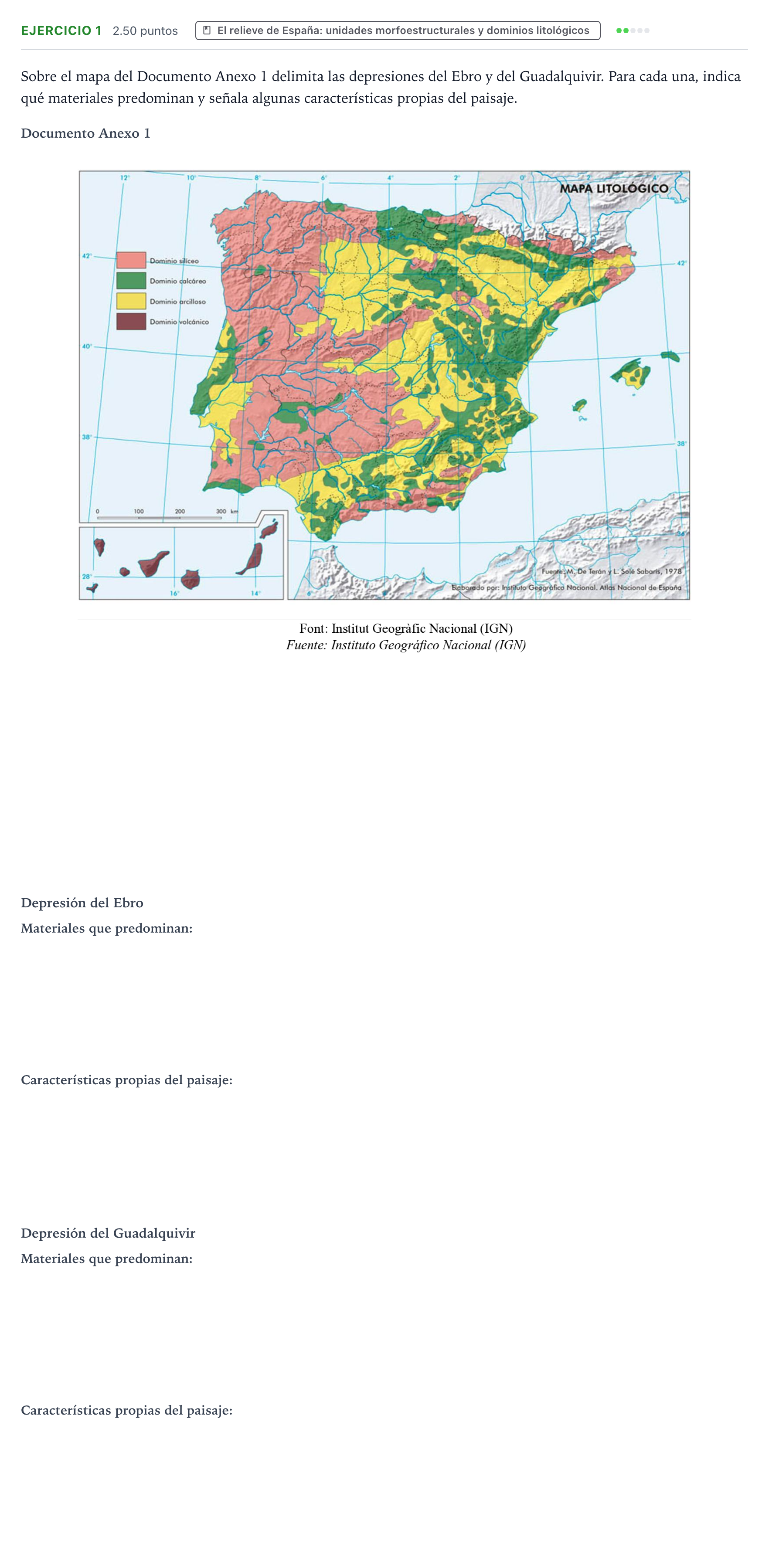 Enunciado: Problema 1 · Geografía PAU Valencia Extraordinaria 2026