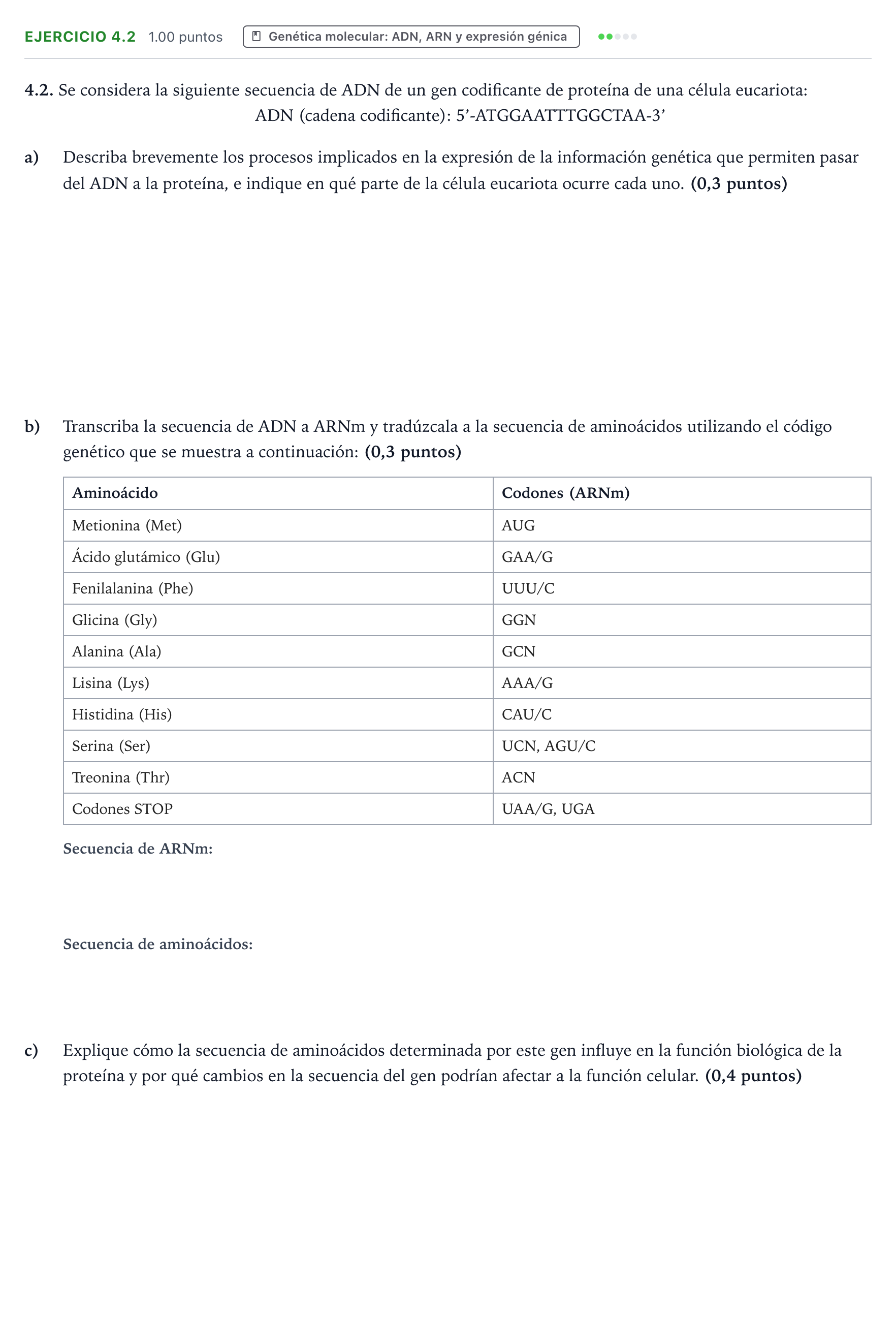 Enunciado: Ejercicio 4.2 · Ciencias Generales PAU Valencia Extraordinaria 2026