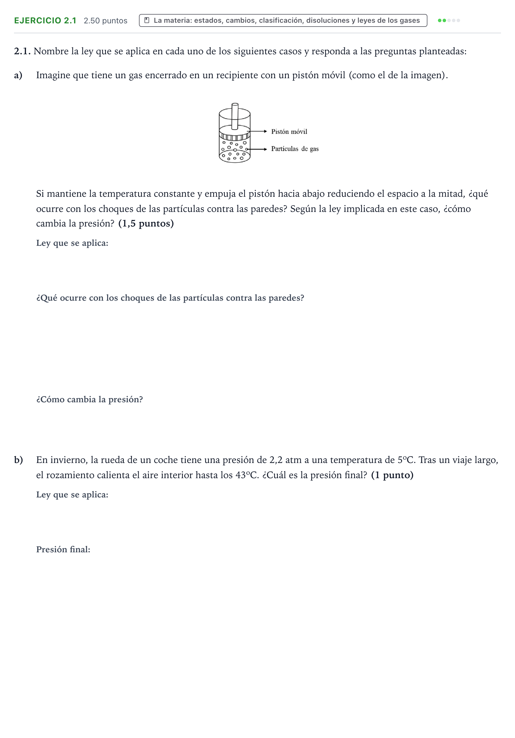 Enunciado: Ejercicio 2.1 · Ciencias Generales PAU Valencia Ordinaria 2026