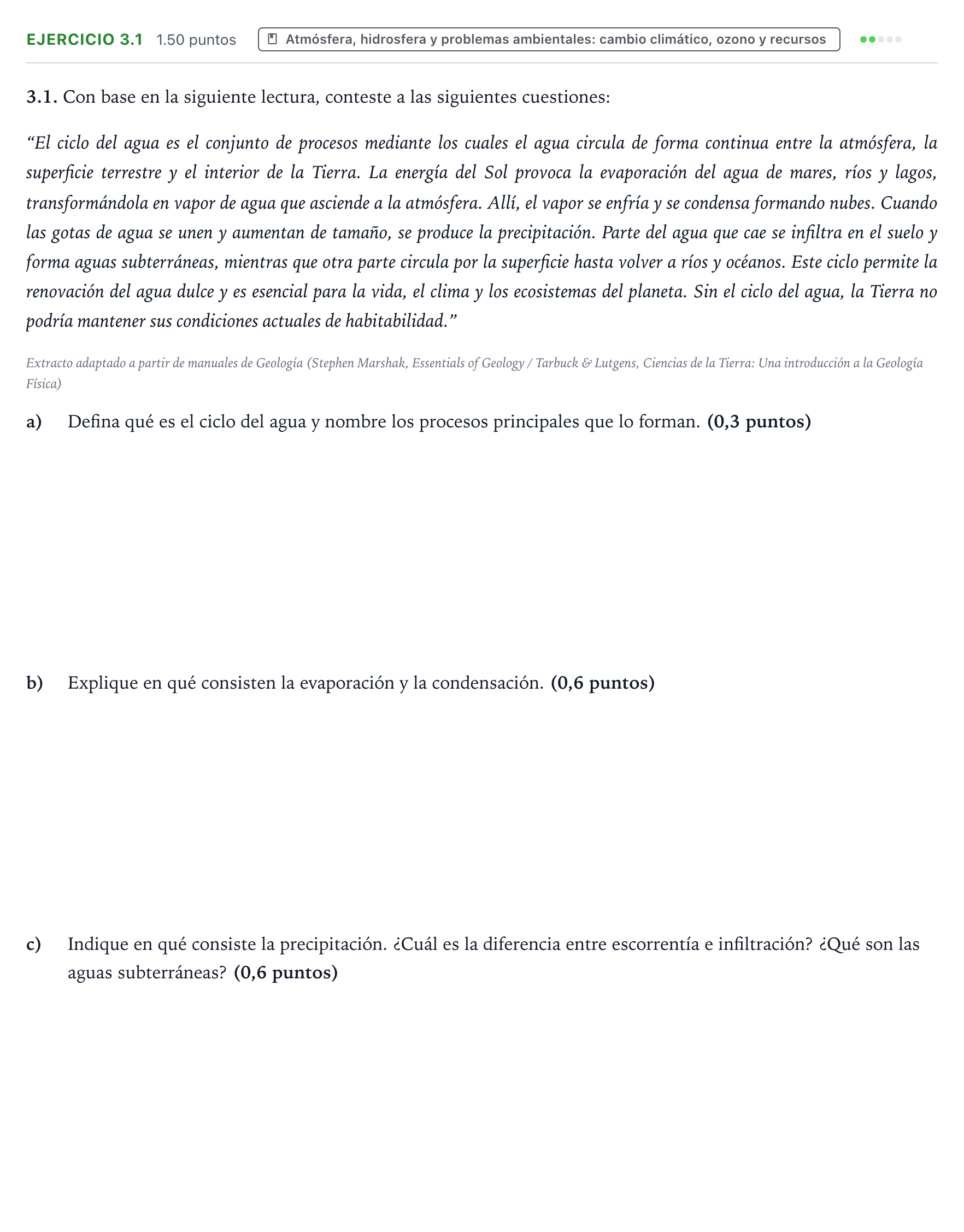 Enunciado: Ejercicio 3.1 · Ciencias Generales PAU Valencia Ordinaria solapamiento 2026