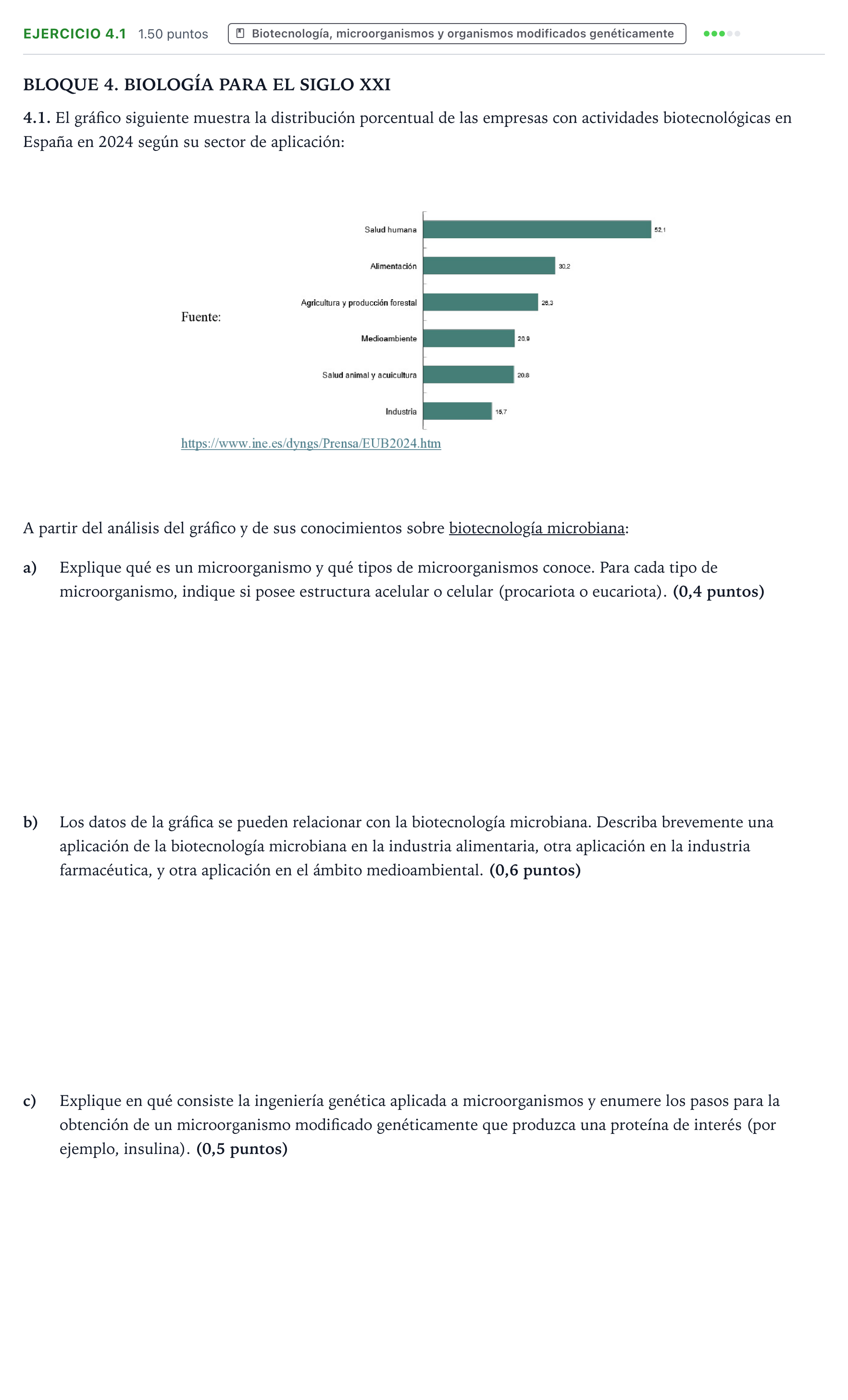 Enunciado: Ejercicio 4.1 · Ciencias Generales PAU Valencia Ordinaria solapamiento 2026