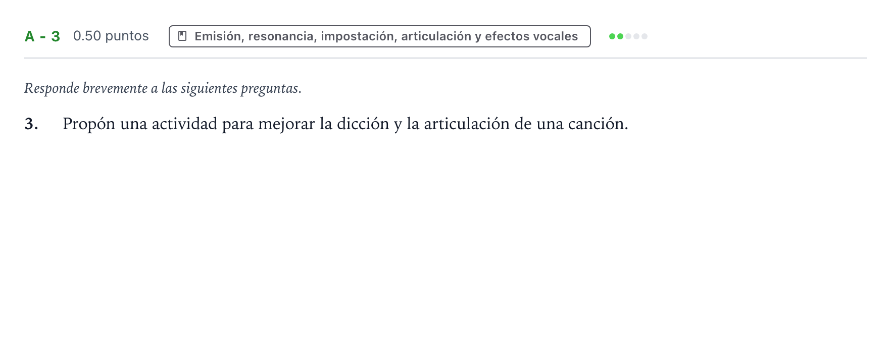 Enunciado: Ejercicio A - 3 · Coro y Técnica Vocal PAU Valencia Ordinaria 2026