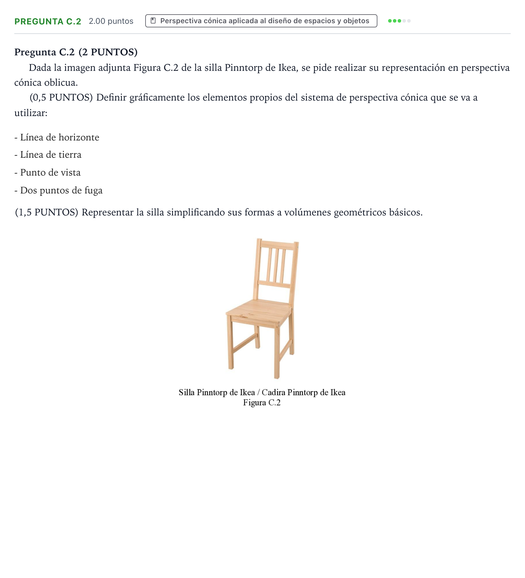 Enunciado: Pregunta C.2 · Dibujo Técnico Aplicado a las Artes Plásticas y al Diseño PAU Valencia Extraordinaria 2026