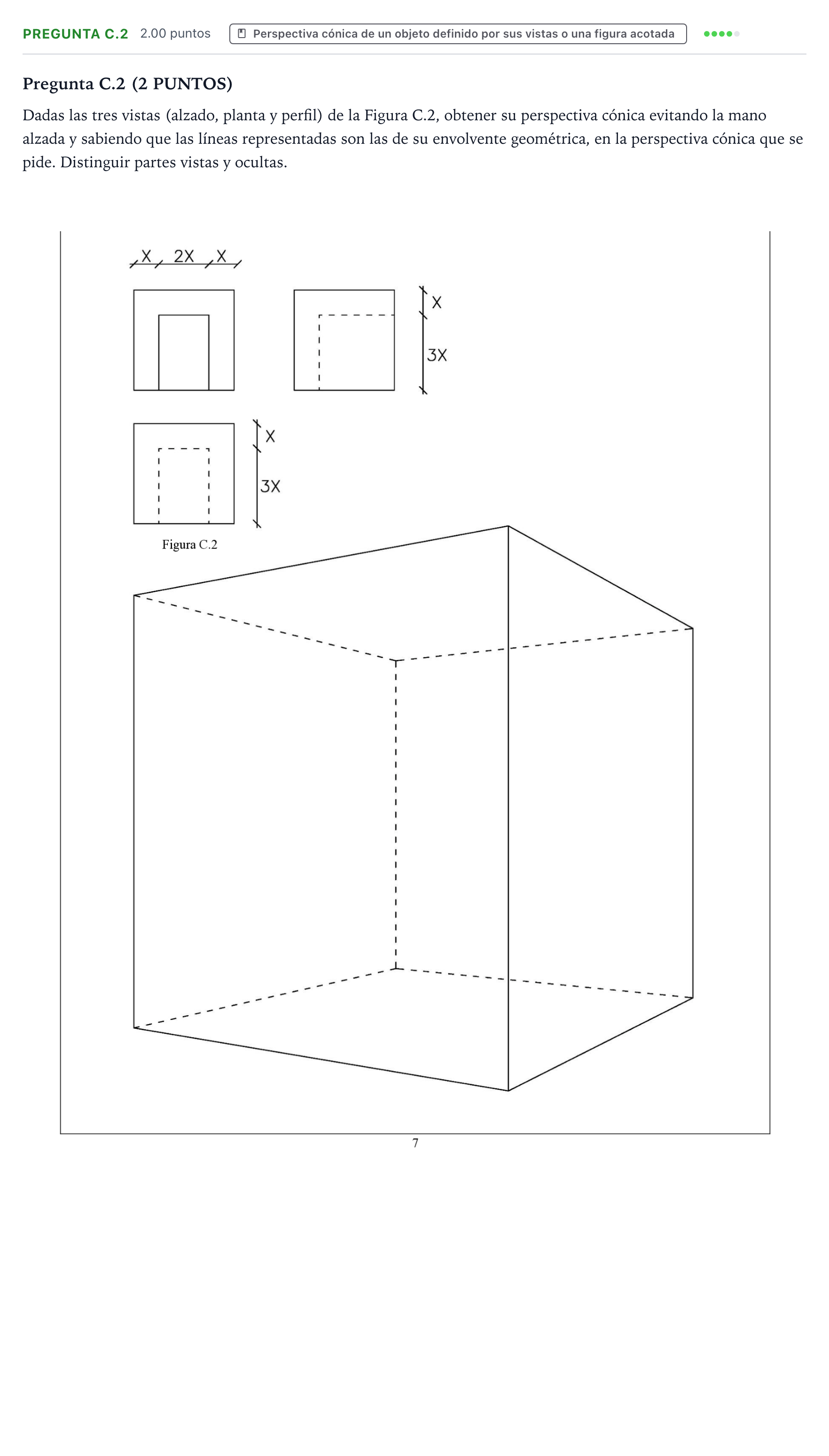Enunciado: Pregunta C.2 · Dibujo Técnico Aplicado a las Artes Plásticas y al Diseño PAU Valencia Ordinaria 2026