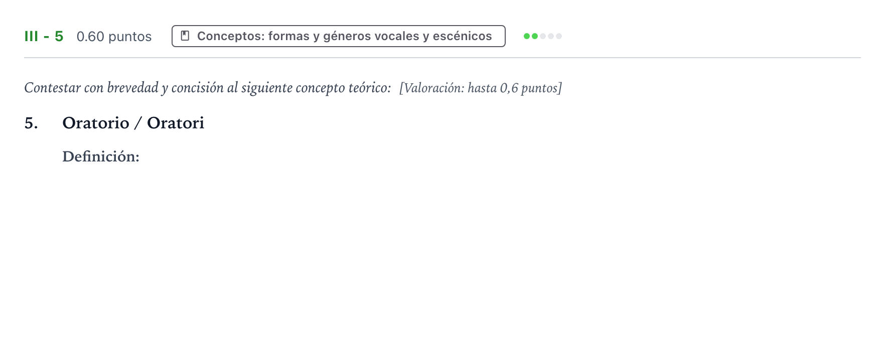 Enunciado: Ejercicio III - 5 · Análisis Musical II PAU Valencia Ordinaria 2025