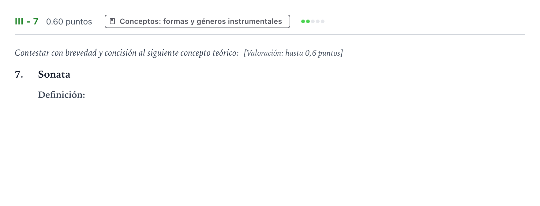 Enunciado: Ejercicio III - 7 · Análisis Musical II PAU Valencia Ordinaria 2025