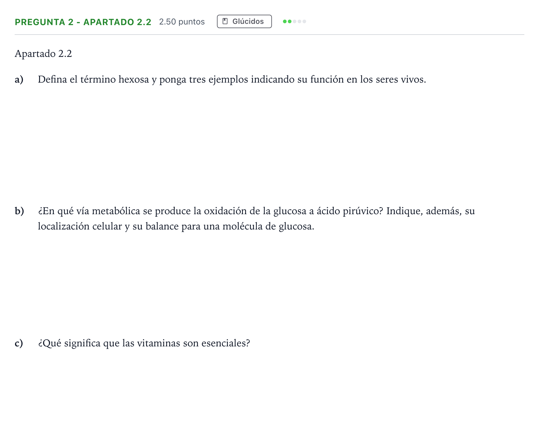 Enunciado: Pregunta 2 - Apartado 2.2 · Biología PAU Valencia Extraordinaria DANA 2025