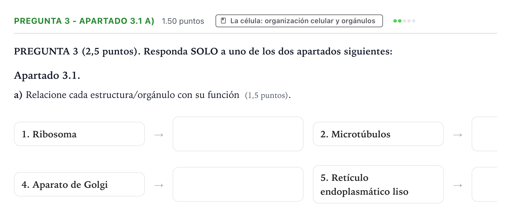 Enunciado: Pregunta 3 - Apartado 3.1 a) · Biología PAU Valencia Ordinaria 2025