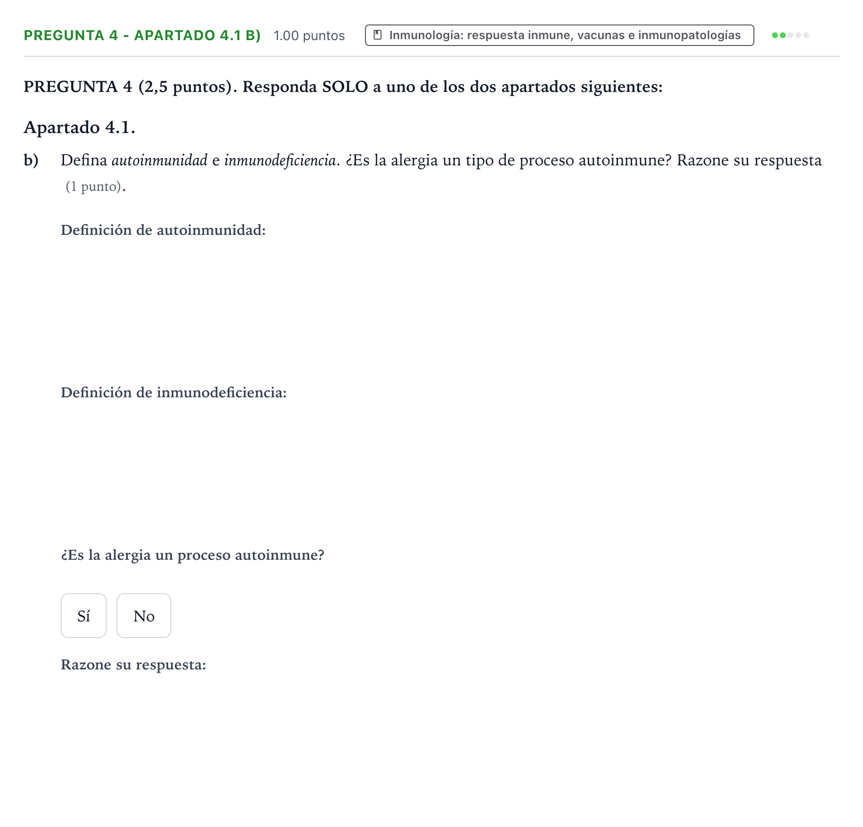 Enunciado: Pregunta 4 - Apartado 4.1 b) · Biología PAU Valencia Ordinaria 2025