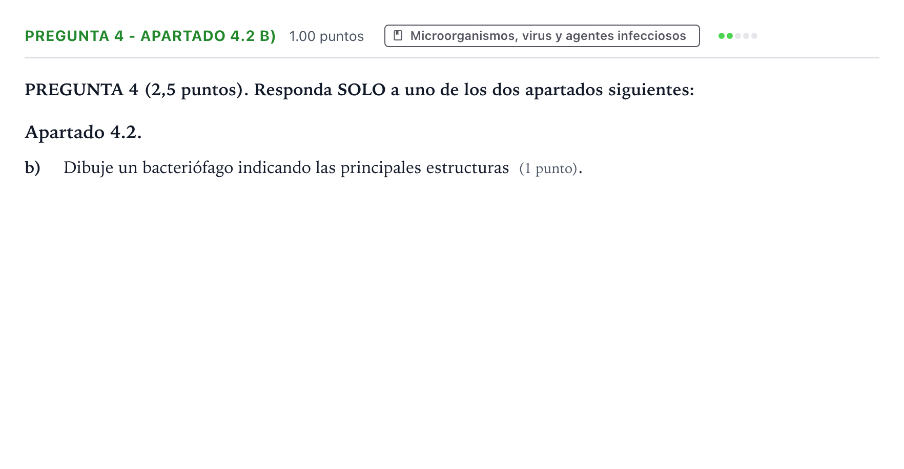 Enunciado: Pregunta 4 - Apartado 4.2 b) · Biología PAU Valencia Ordinaria 2025