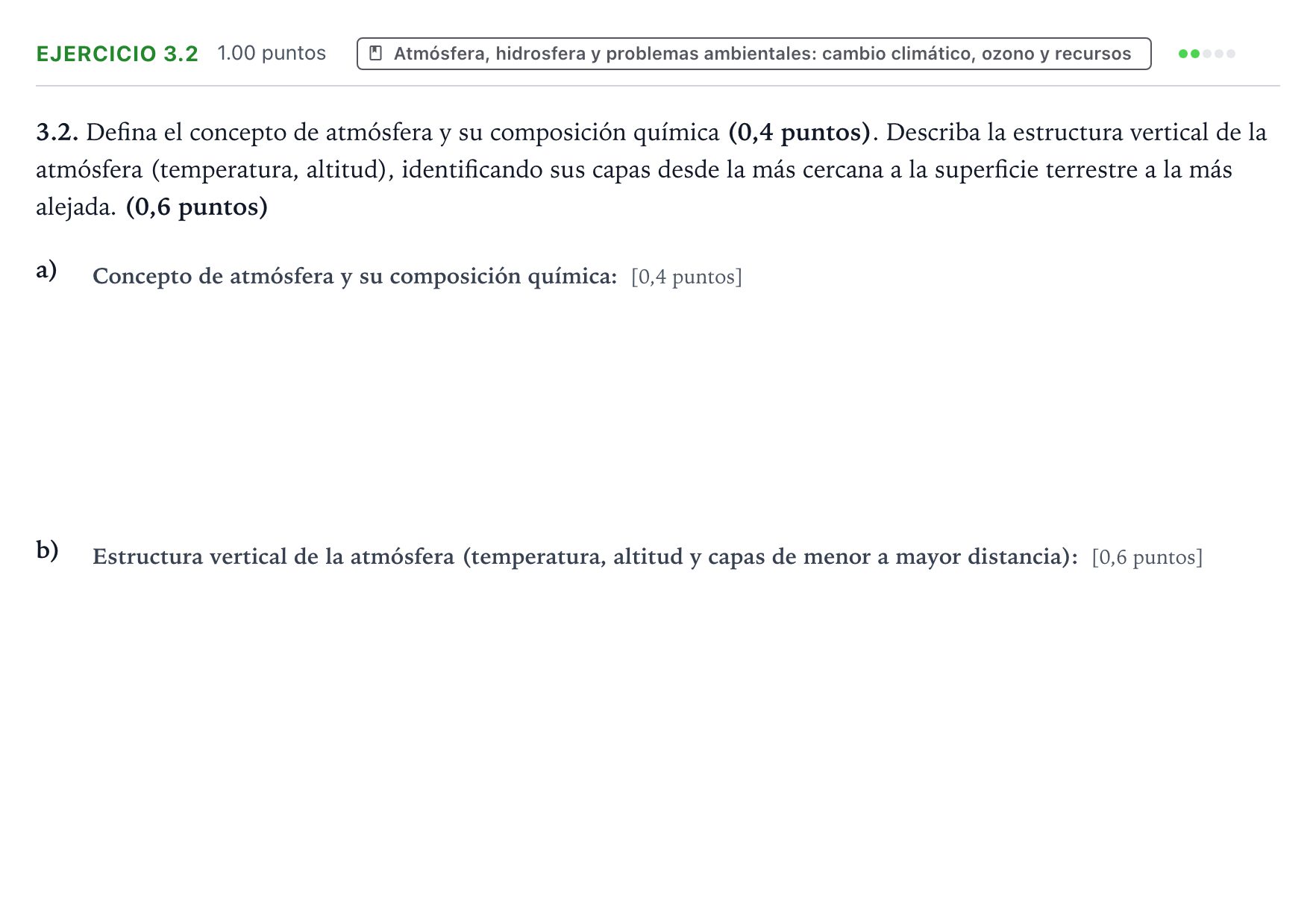 Enunciado: Ejercicio 3.2 · Ciencias Generales PAU Valencia Ordinaria 2025