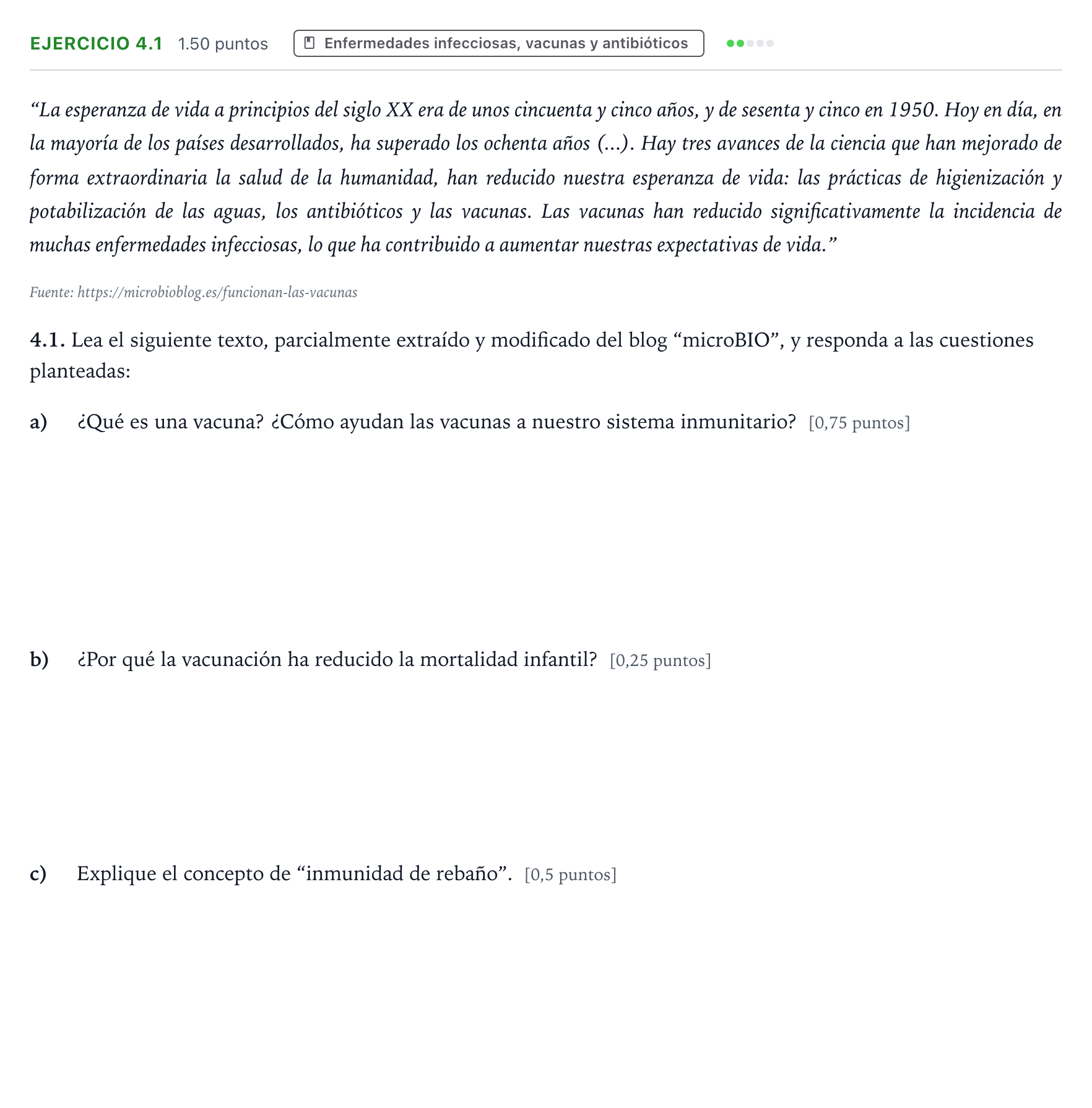Enunciado: Ejercicio 4.1 · Ciencias Generales PAU Valencia Ordinaria 2025
