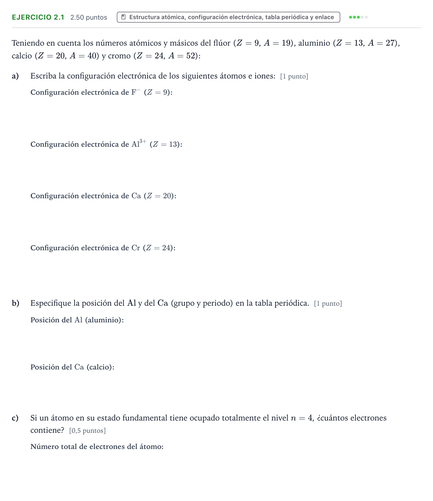 Enunciado: Ejercicio 2.1 · Ciencias Generales PAU Valencia Ordinaria solapamiento 2025