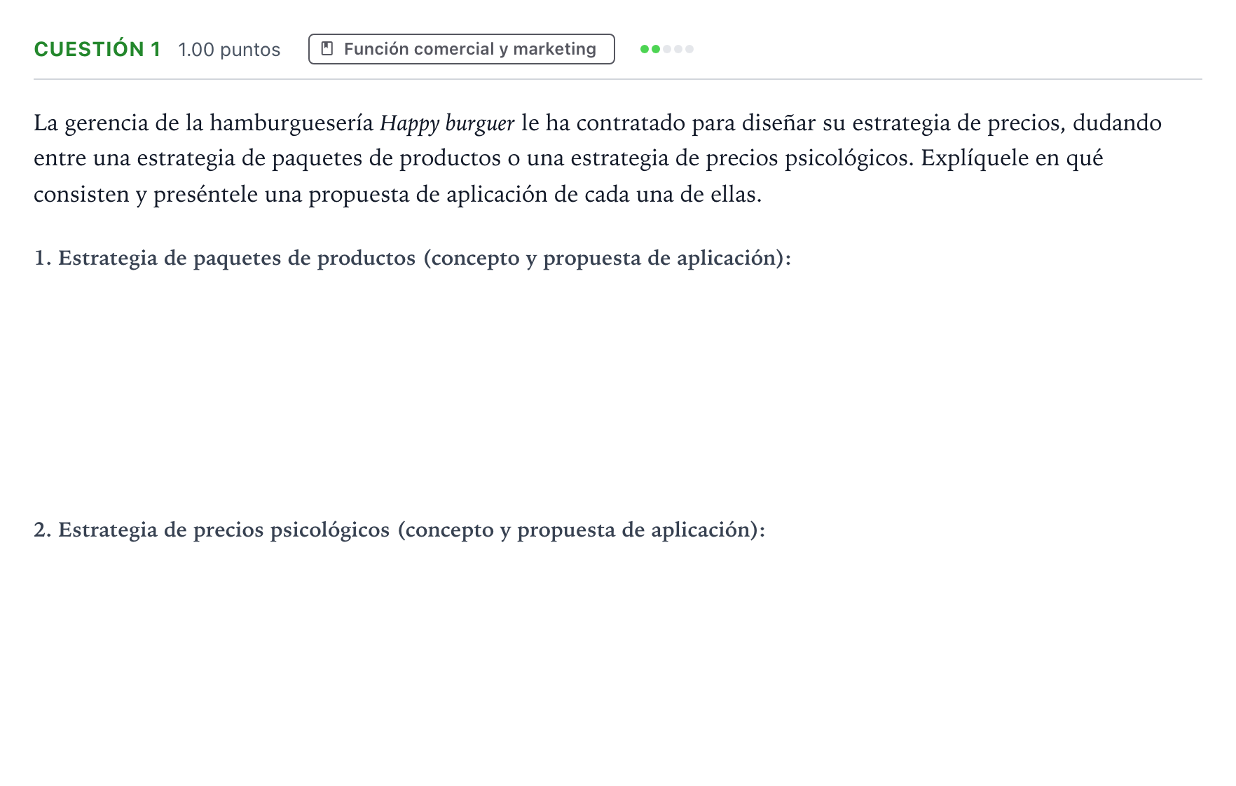 Enunciado: Cuestión 1 · Empresa y Diseño de Modelos de Negocio PAU Valencia Extraordinaria DANA 2025