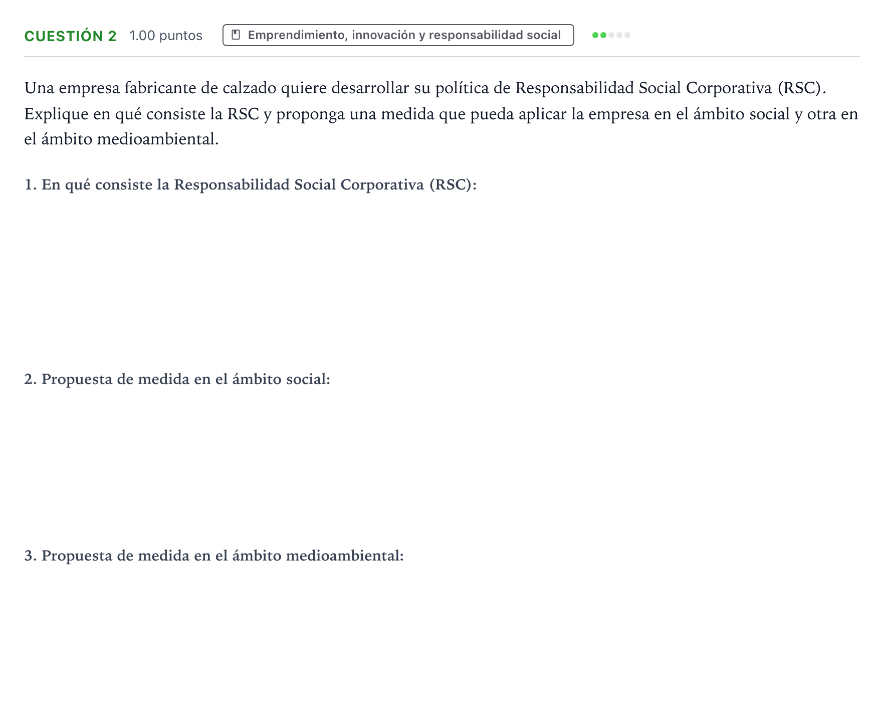Enunciado: Cuestión 2 · Empresa y Diseño de Modelos de Negocio PAU Valencia Extraordinaria DANA 2025