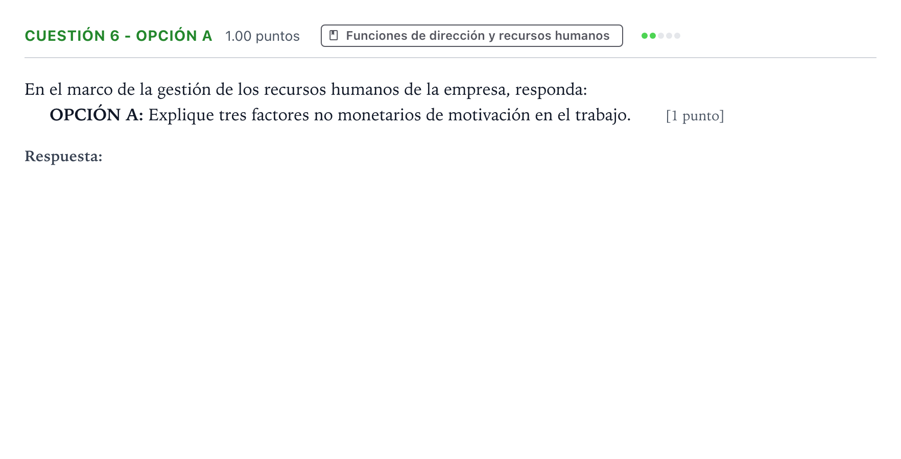 Enunciado: Cuestión 6 - Opción A · Empresa y Diseño de Modelos de Negocio PAU Valencia Extraordinaria 2025