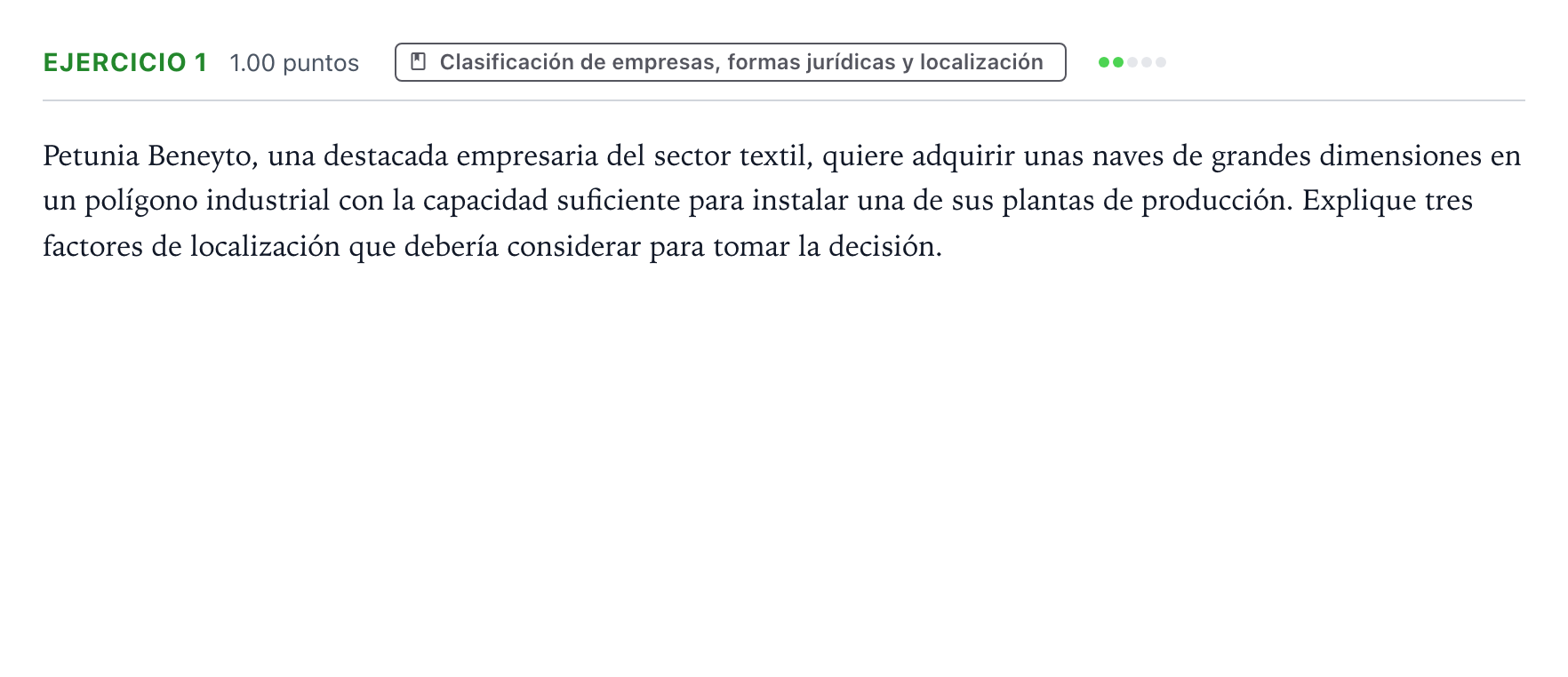 Enunciado: Problema 1 · Empresa y Diseño de Modelos de Negocio PAU Valencia Ordinaria 2025