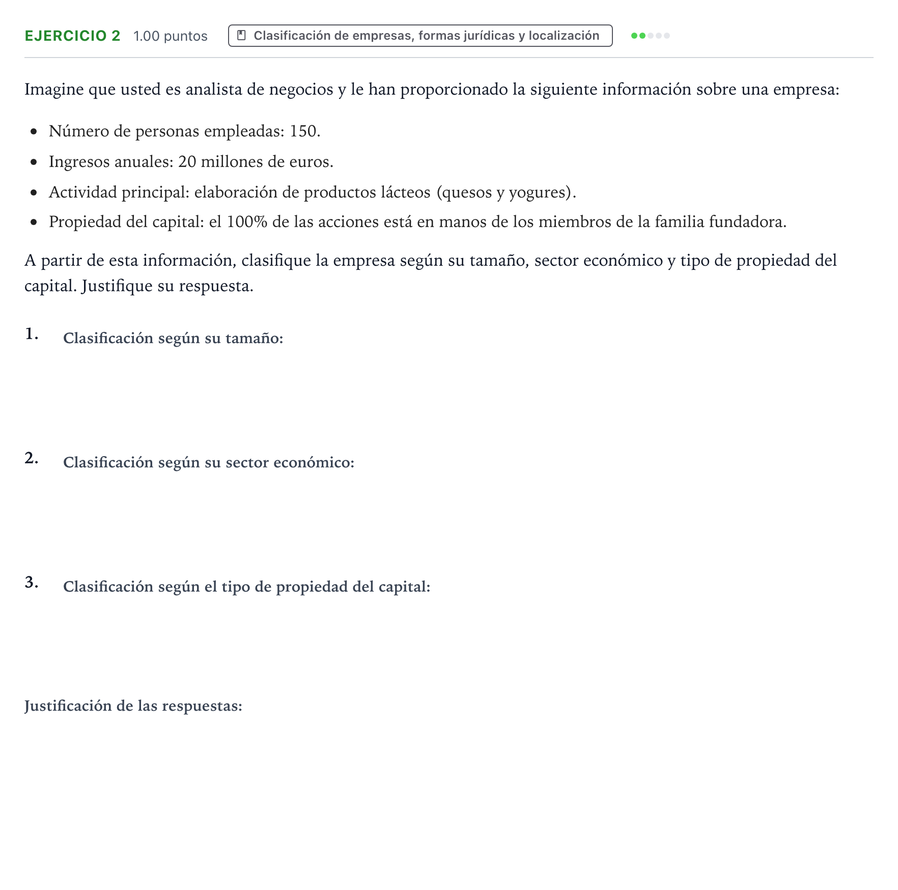 Enunciado: Problema 2 · Empresa y Diseño de Modelos de Negocio PAU Valencia Ordinaria 2025