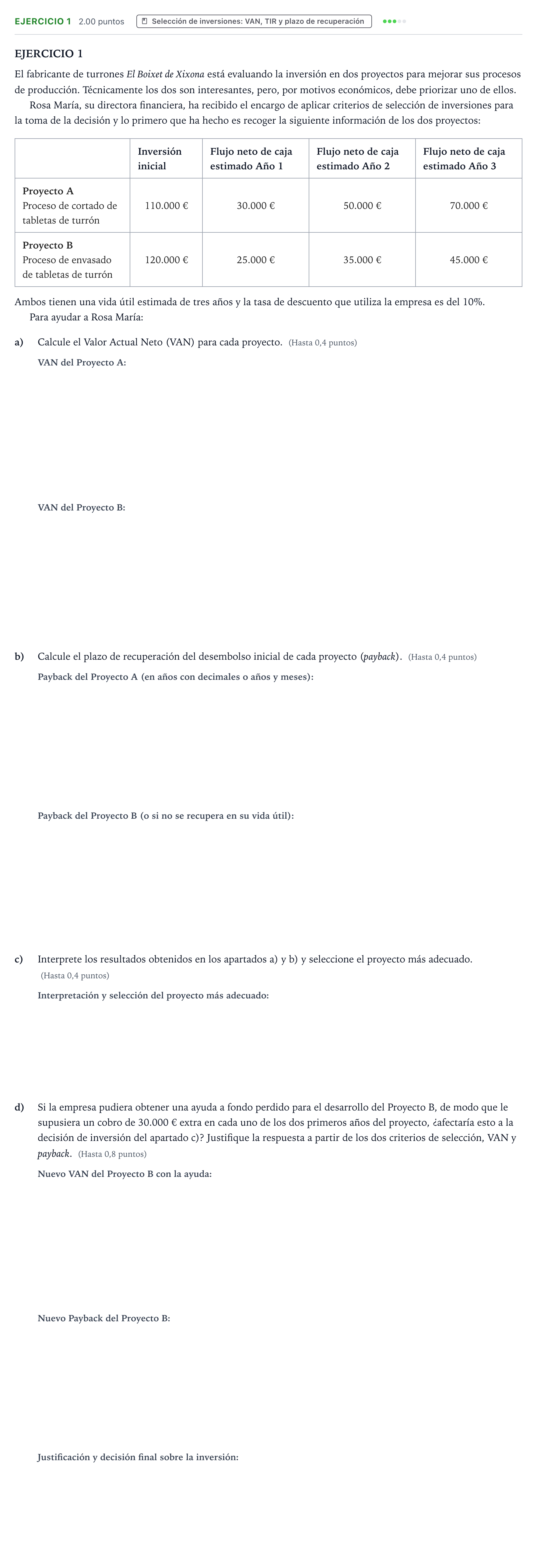Enunciado: EJERCICIO 1 · Empresa y Diseño de Modelos de Negocio PAU Valencia Ordinaria 2025