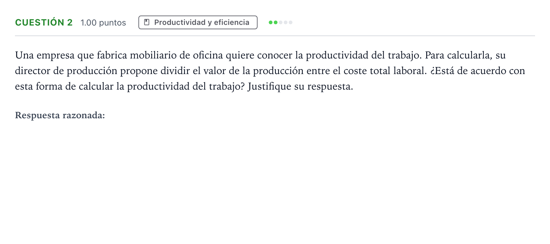 Enunciado: Cuestión 2 · Empresa y Diseño de Modelos de Negocio PAU Valencia Ordinaria solapamiento 2025