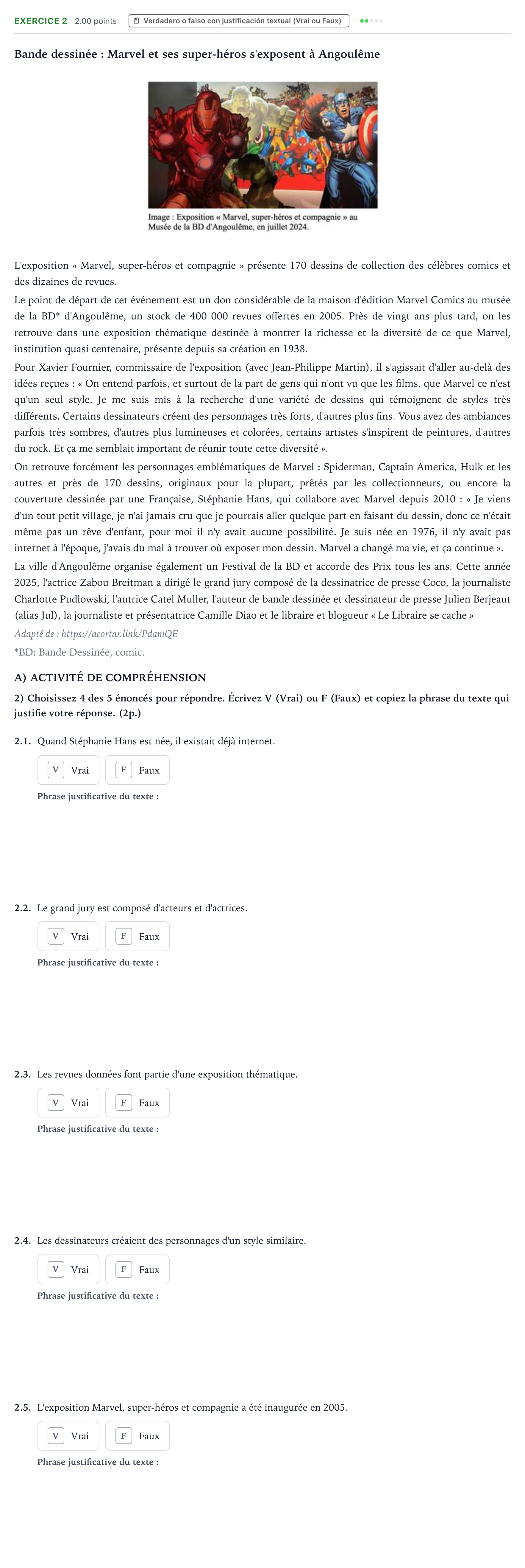 Enunciado: Problema 2 · Francés PAU Valencia Ordinaria 2025
