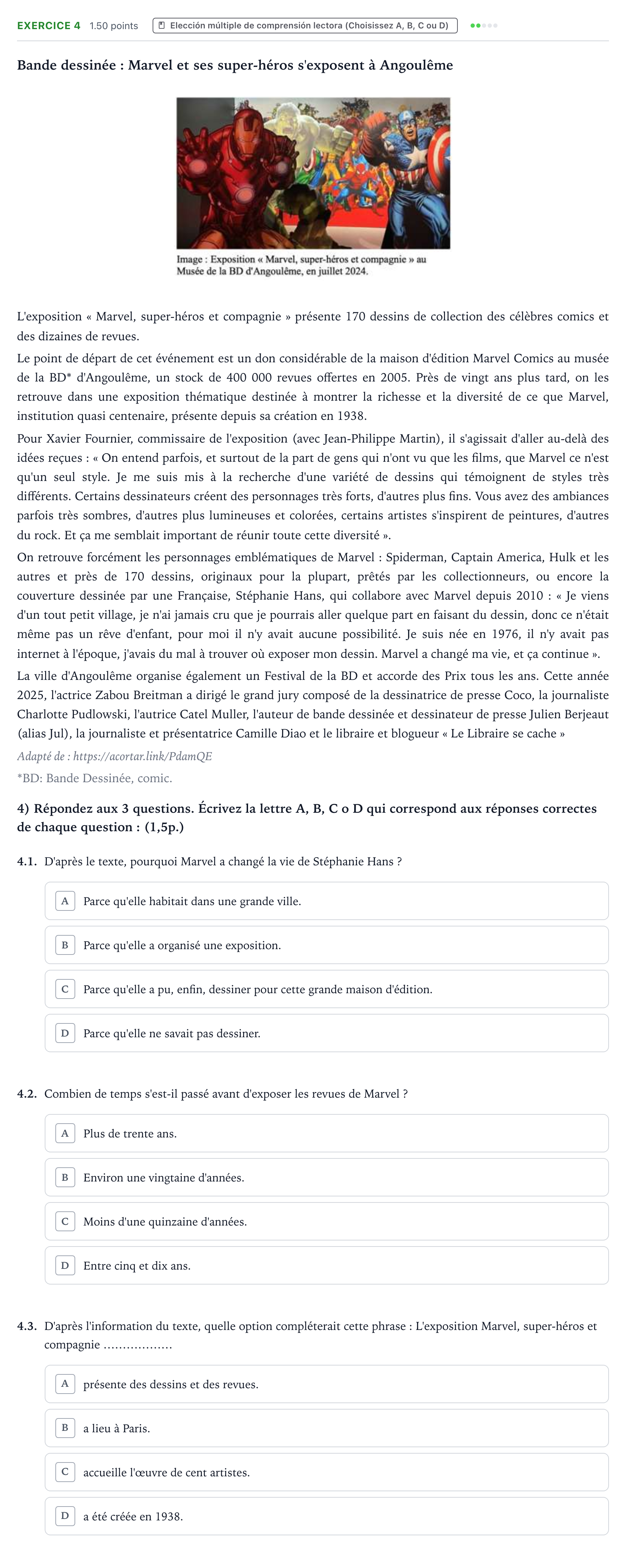 Enunciado: Problema 4 · Francés PAU Valencia Ordinaria 2025