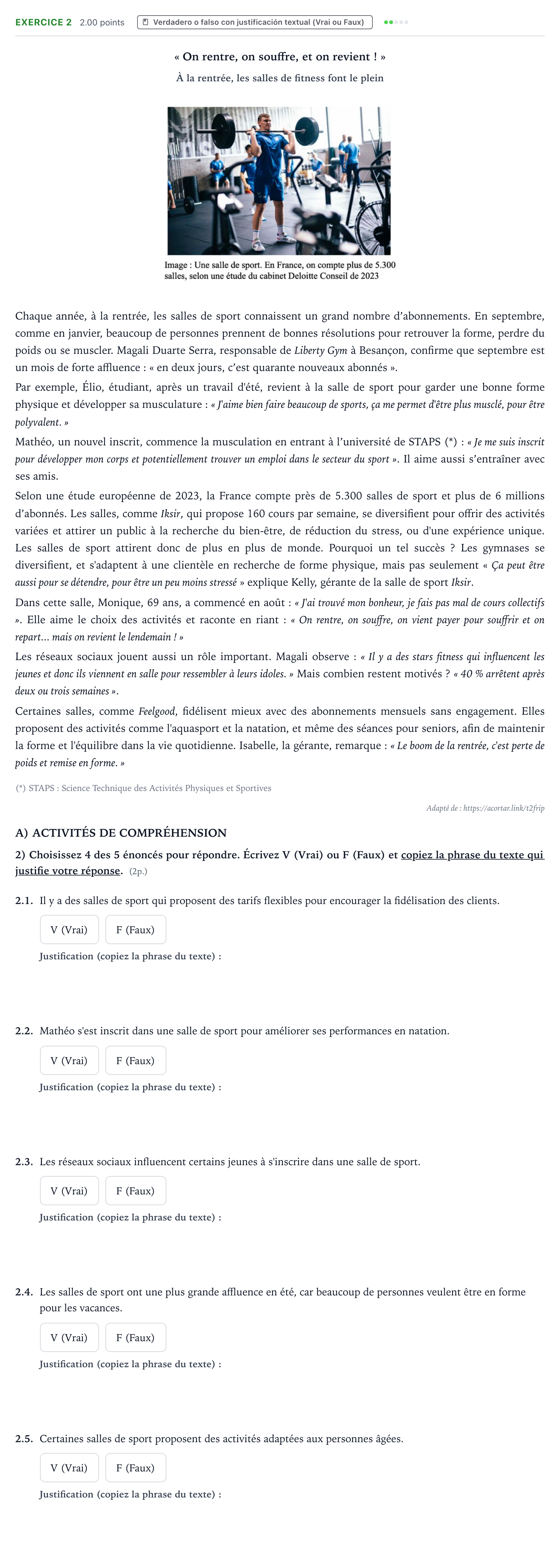 Enunciado: Problema 2 · Francés PAU Valencia Extraordinaria solapamiento 2025