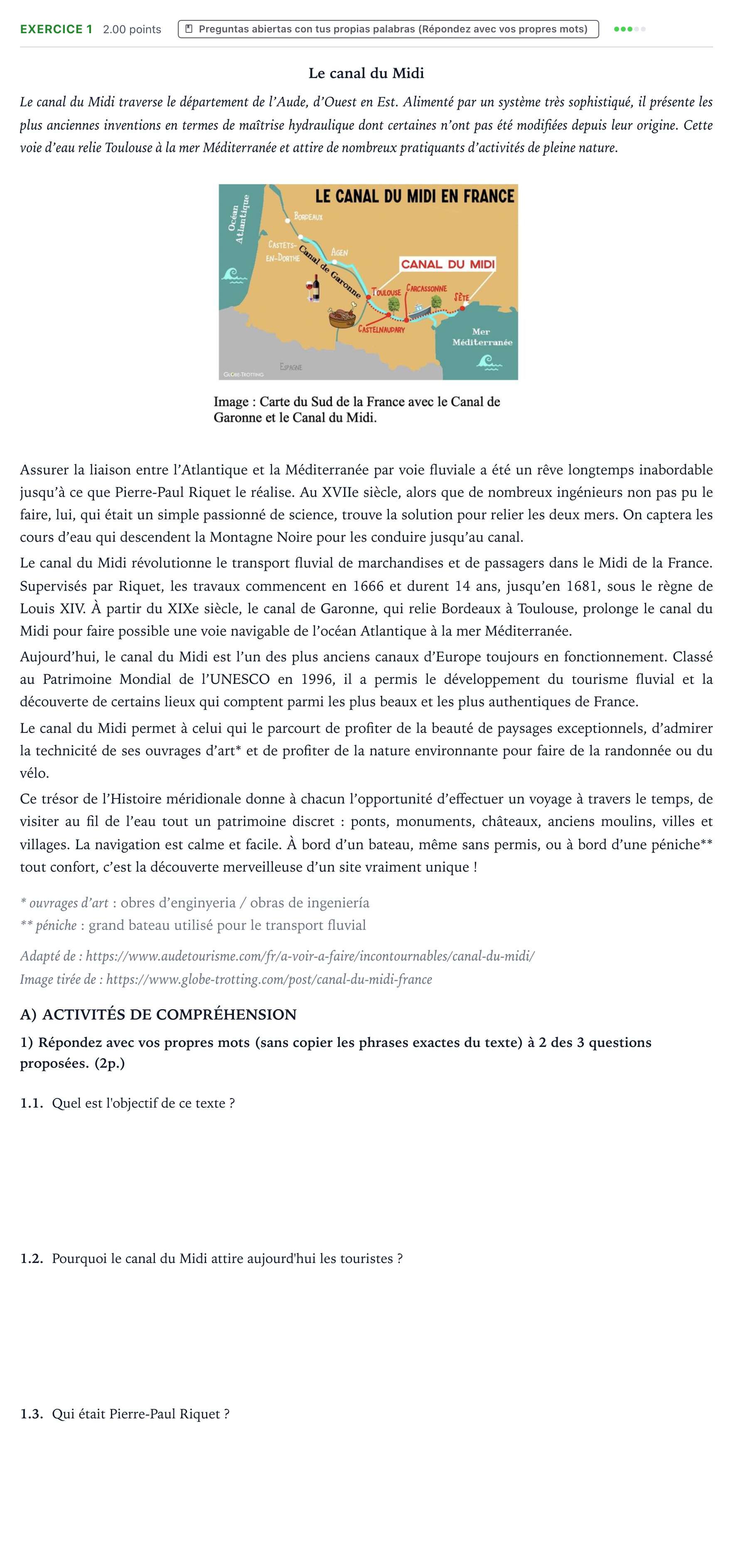 Enunciado: Problema 1 · Francés PAU Valencia Ordinaria solapamiento 2025