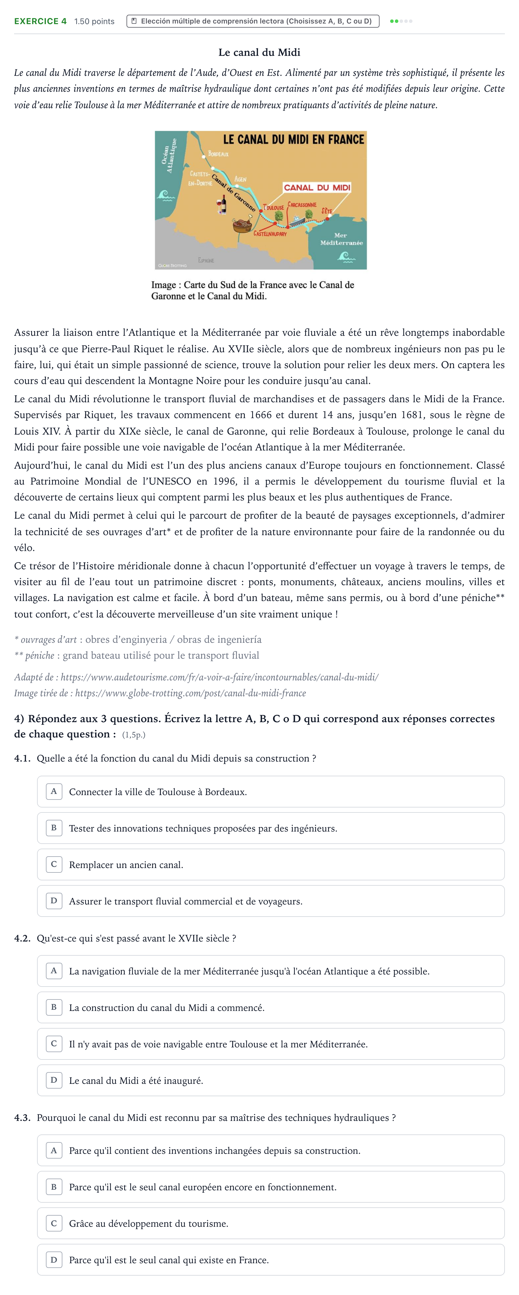 Enunciado: Problema 4 · Francés PAU Valencia Ordinaria solapamiento 2025