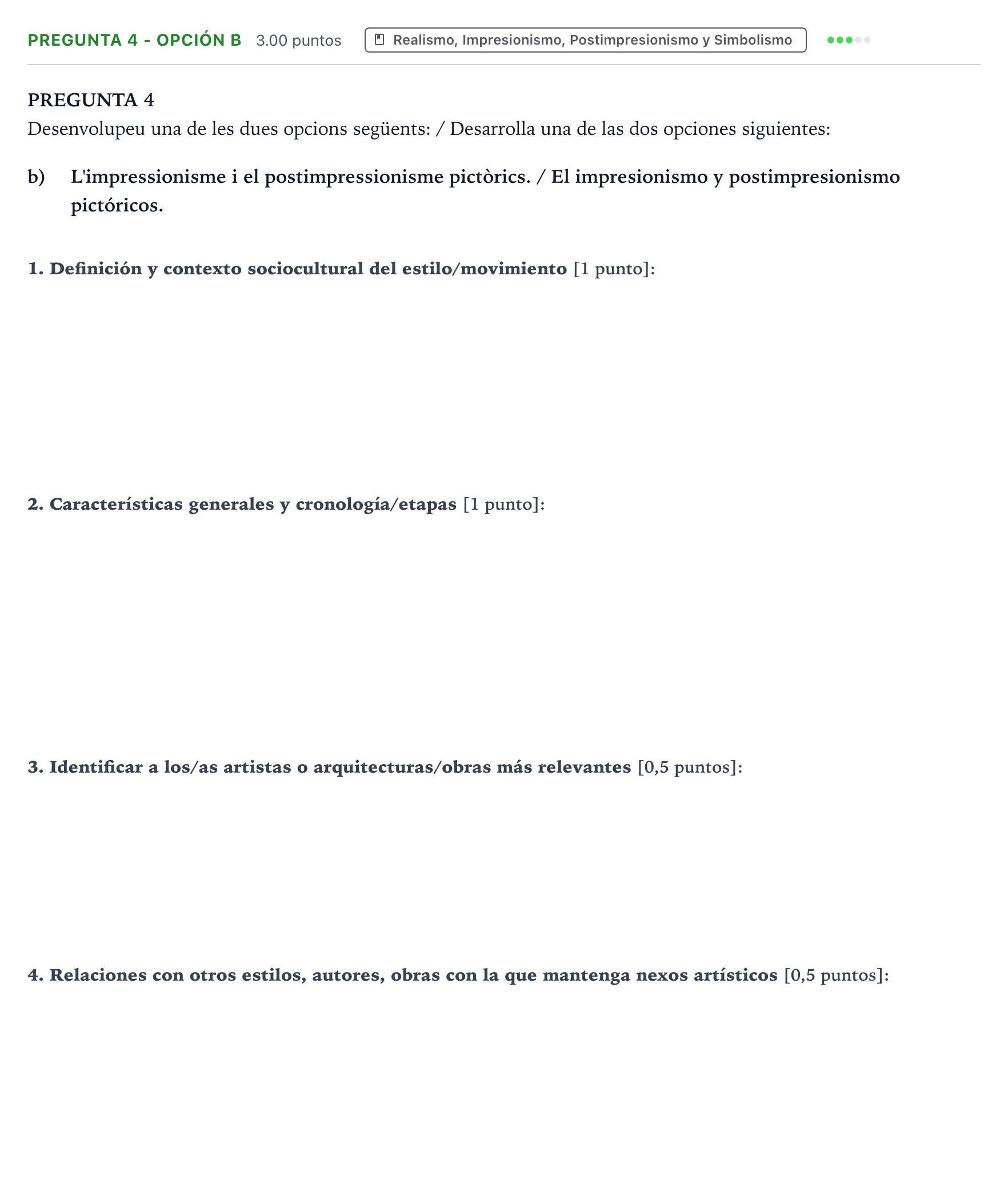 Enunciado: Pregunta 4 - Opción b · Fundamentos Artísticos PAU Valencia Ordinaria 2025