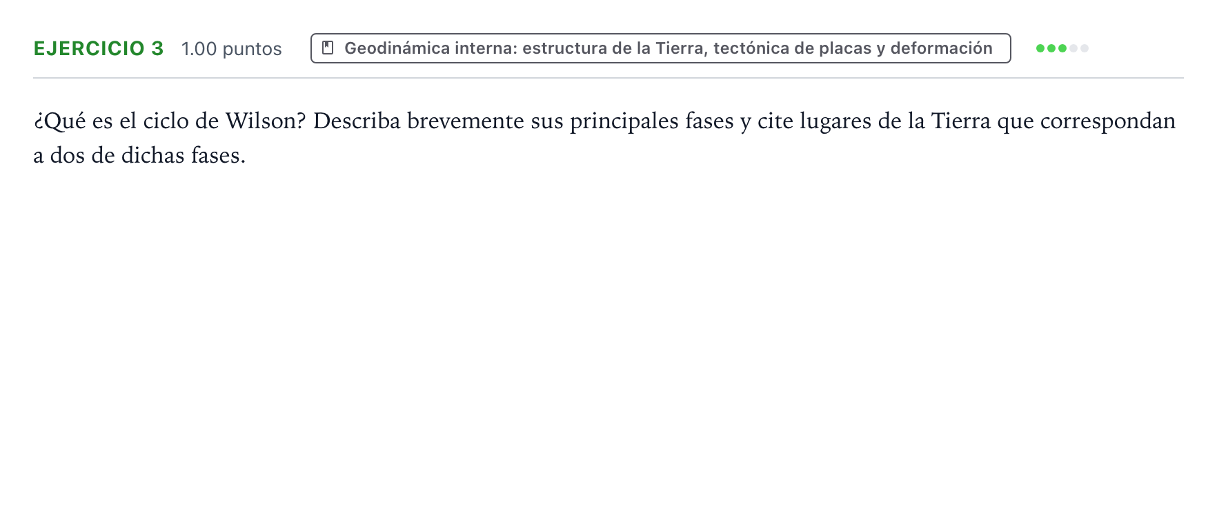 Enunciado: Problema 3 · Geología y Ciencias Ambientales PAU Valencia Extraordinaria 2025