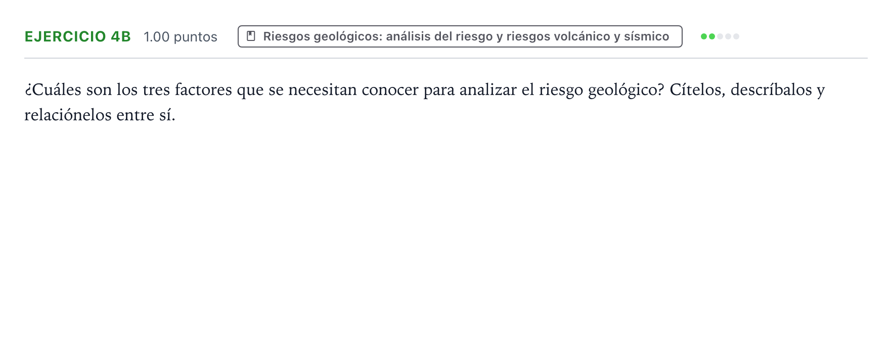 Enunciado: Ejercicio 4B · Geología y Ciencias Ambientales PAU Valencia Extraordinaria 2025
