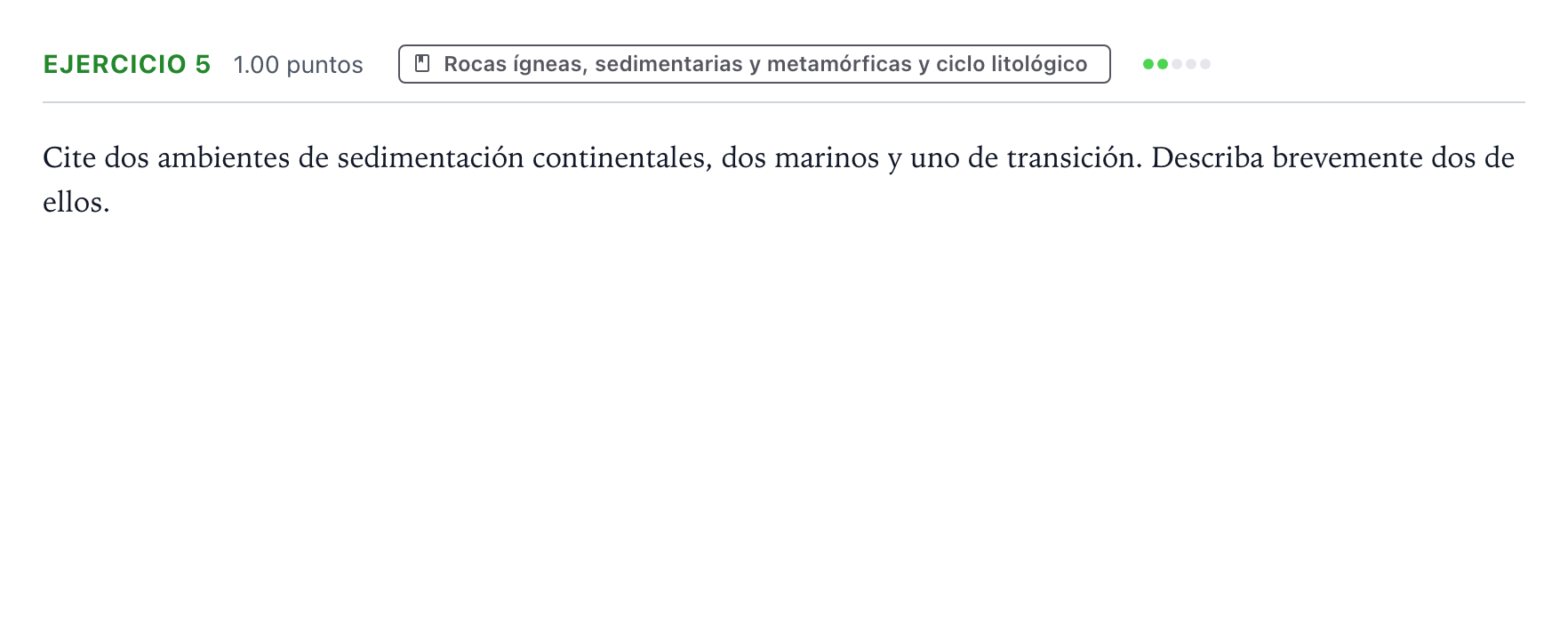 Enunciado: Problema 5 · Geología y Ciencias Ambientales PAU Valencia Extraordinaria 2025