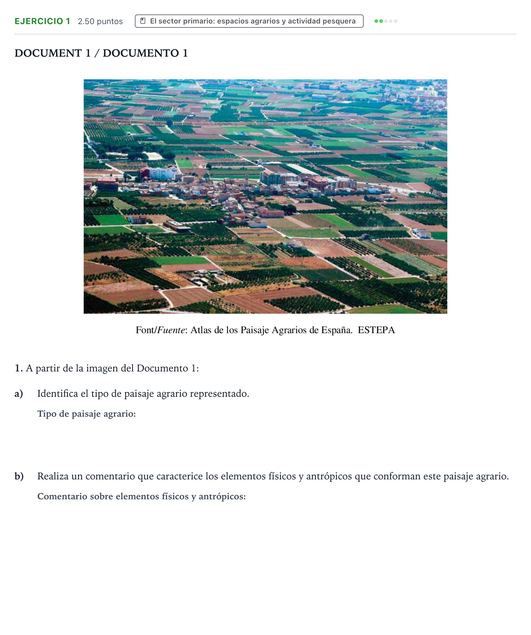 Enunciado: Problema 1 · Geografía PAU Valencia Extraordinaria DANA 2025
