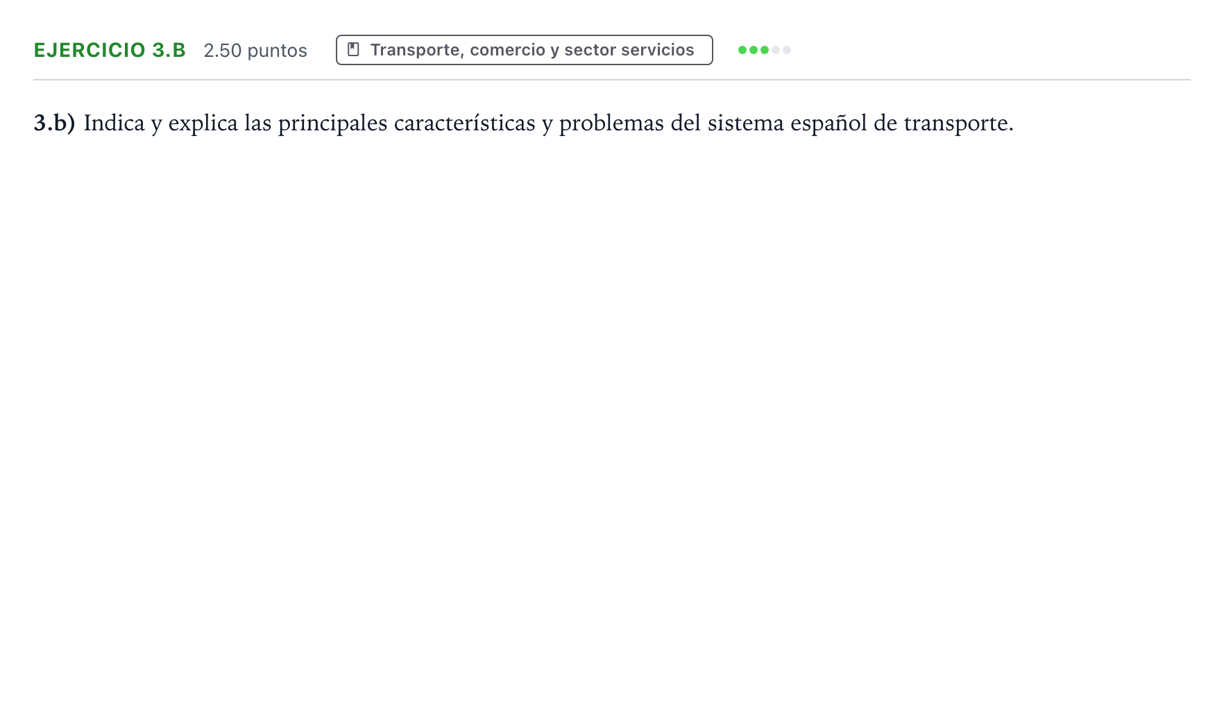 Enunciado: Ejercicio 3.b · Geografía PAU Valencia Extraordinaria DANA 2025