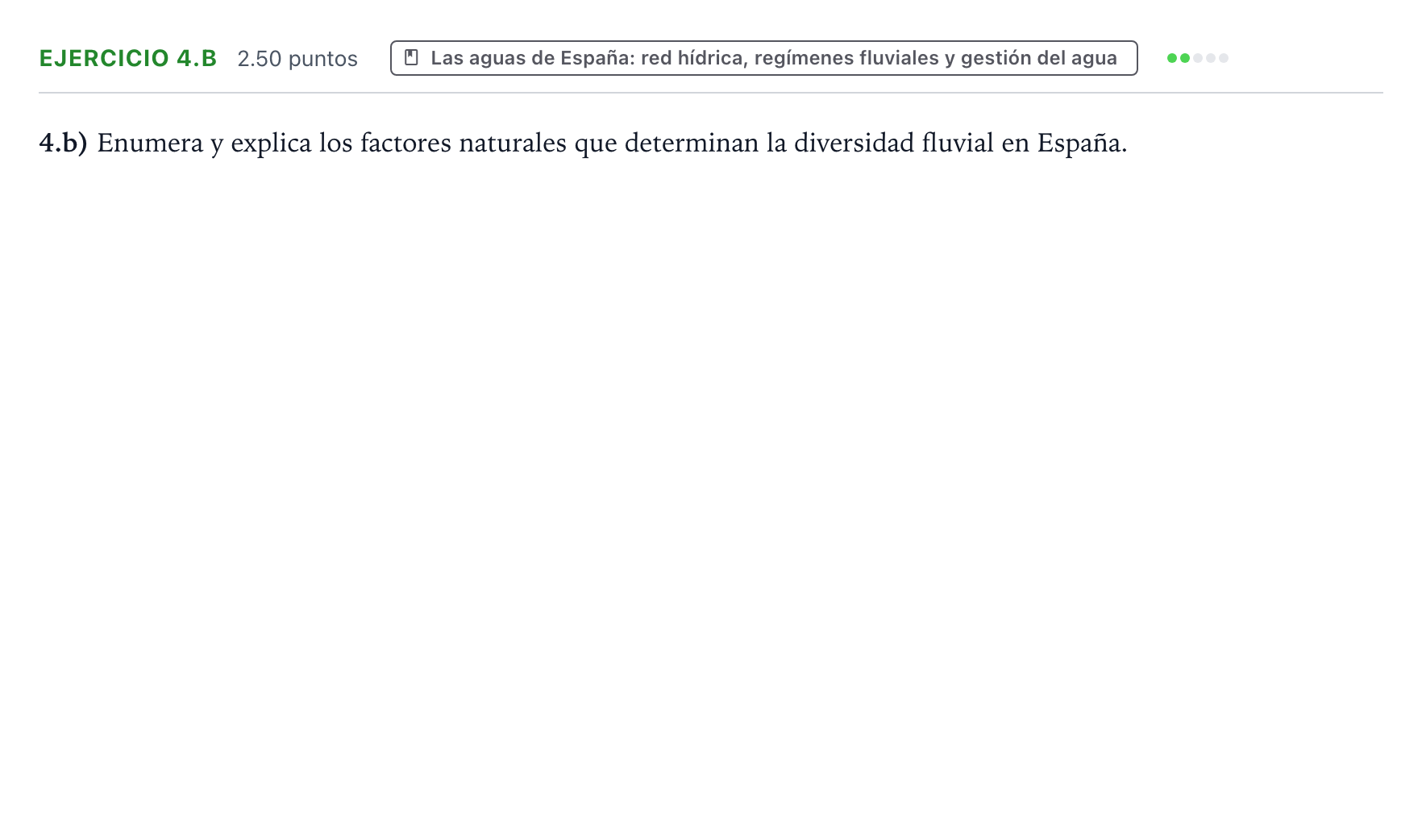 Enunciado: Ejercicio 4.b · Geografía PAU Valencia Extraordinaria DANA 2025
