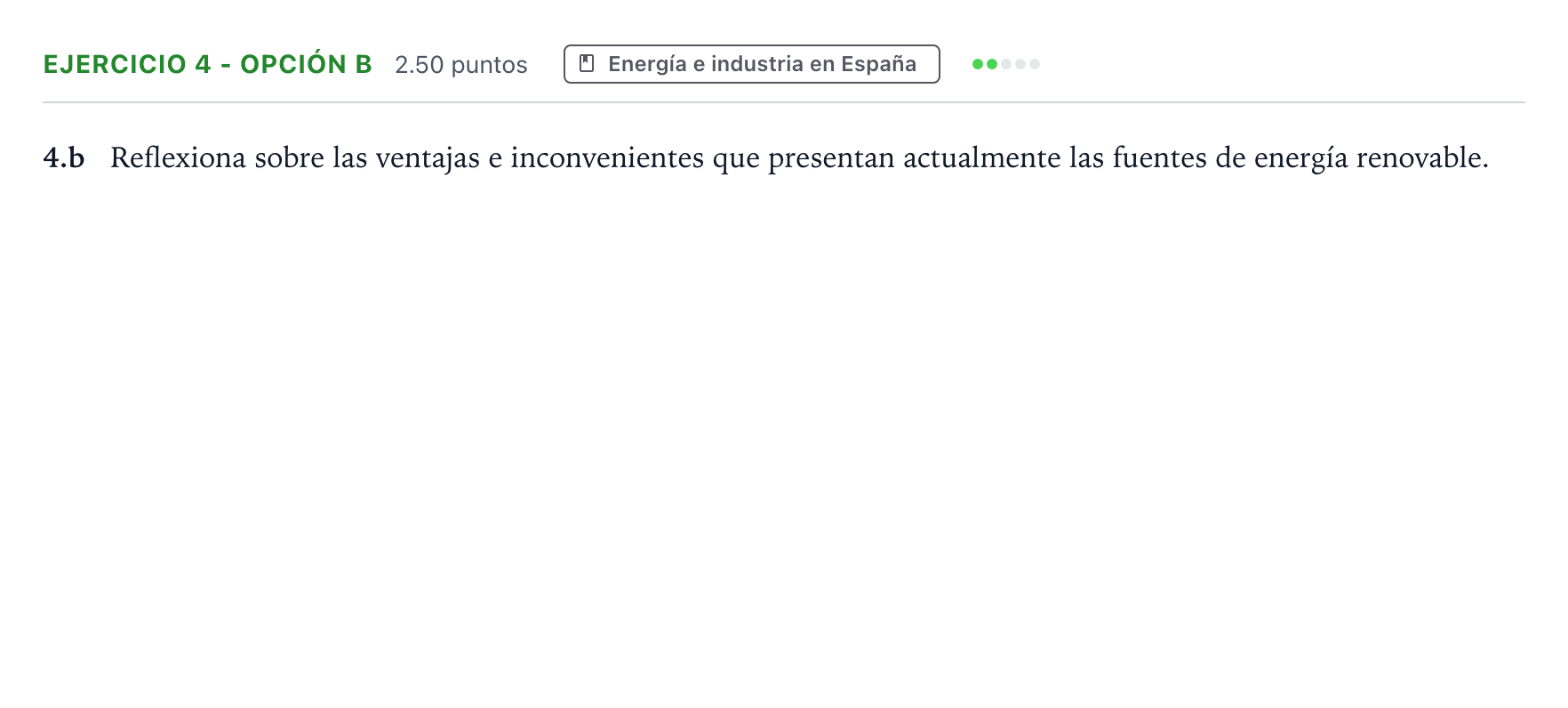 Enunciado: Ejercicio 4 - Opción b · Geografía PAU Valencia Ordinaria 2025