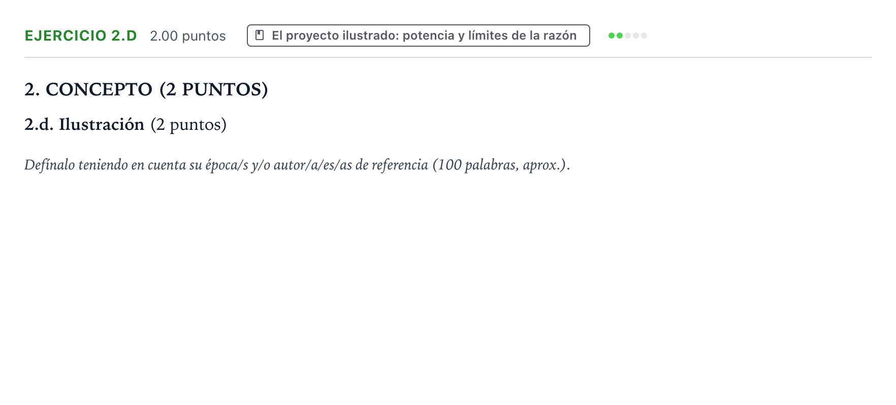 Enunciado: Ejercicio 2.d · Historia de la Filosofía PAU Valencia Extraordinaria DANA 2025