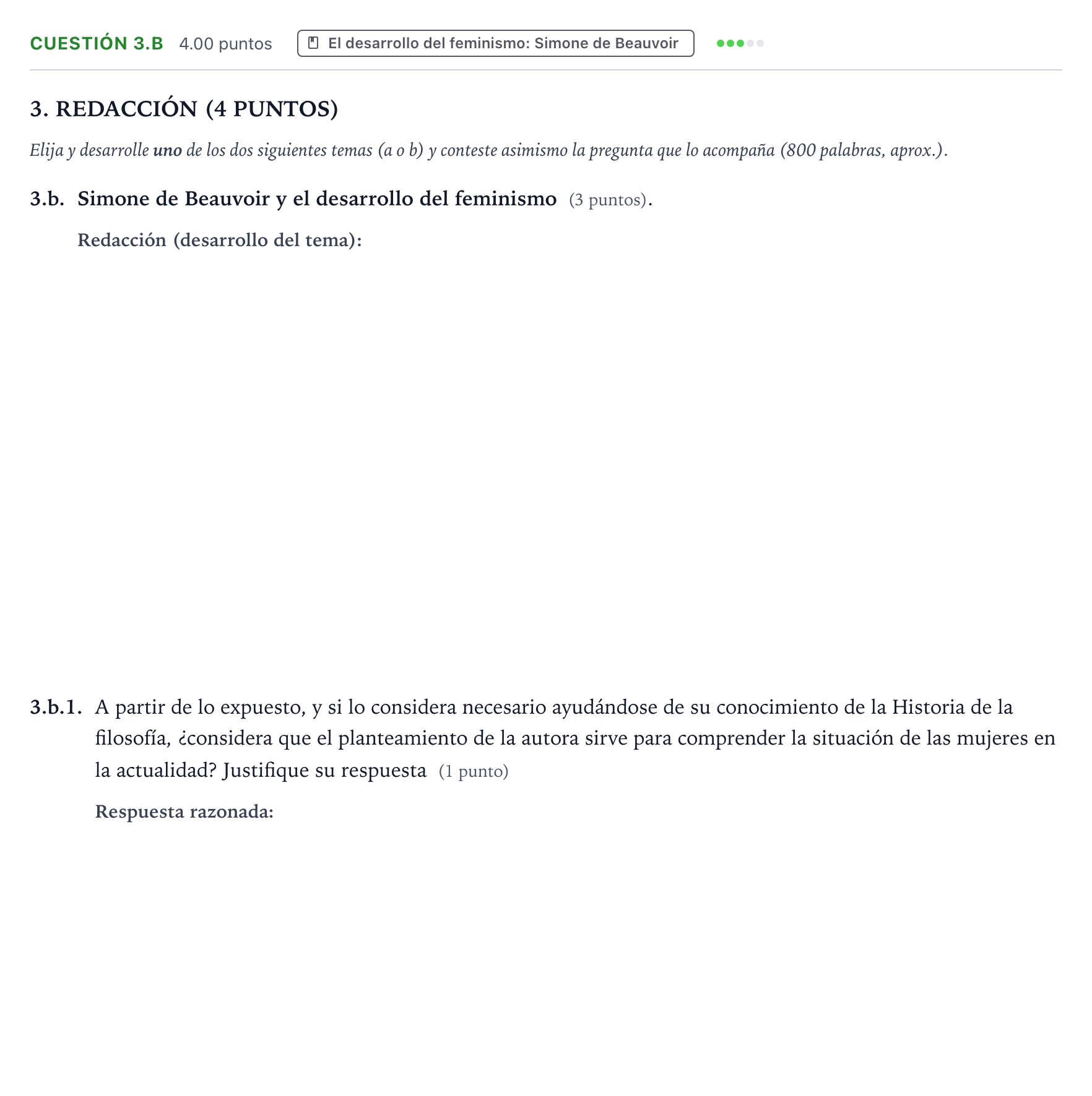 Enunciado: Cuestión 3.b · Historia de la Filosofía PAU Valencia Extraordinaria 2025