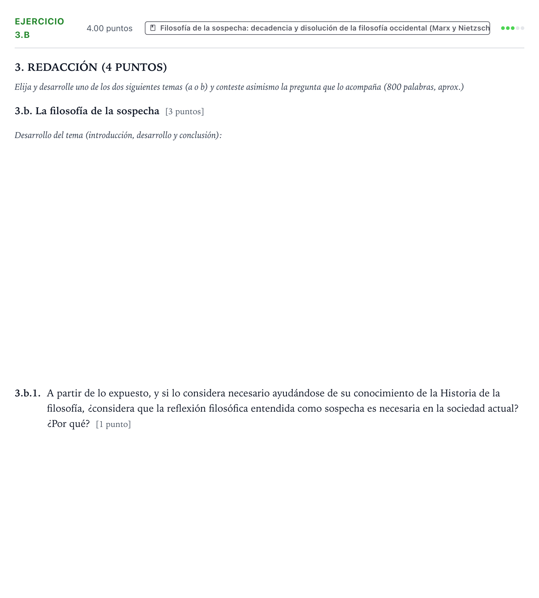 Enunciado: Ejercicio 3.b · Historia de la Filosofía PAU Valencia Ordinaria 2025