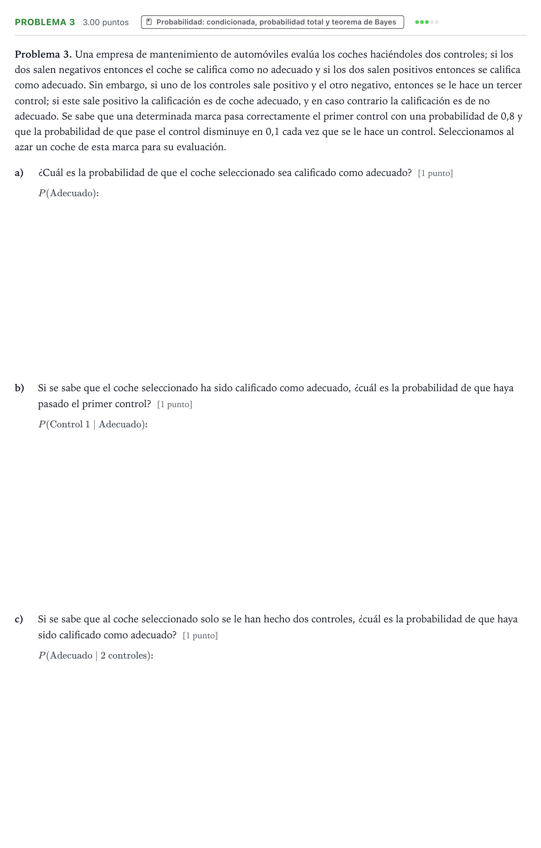 Enunciado: Problema 3 · Matemáticas aplicadas a las Ciencias Sociales II PAU Valencia Extraordinaria solapamiento 2025