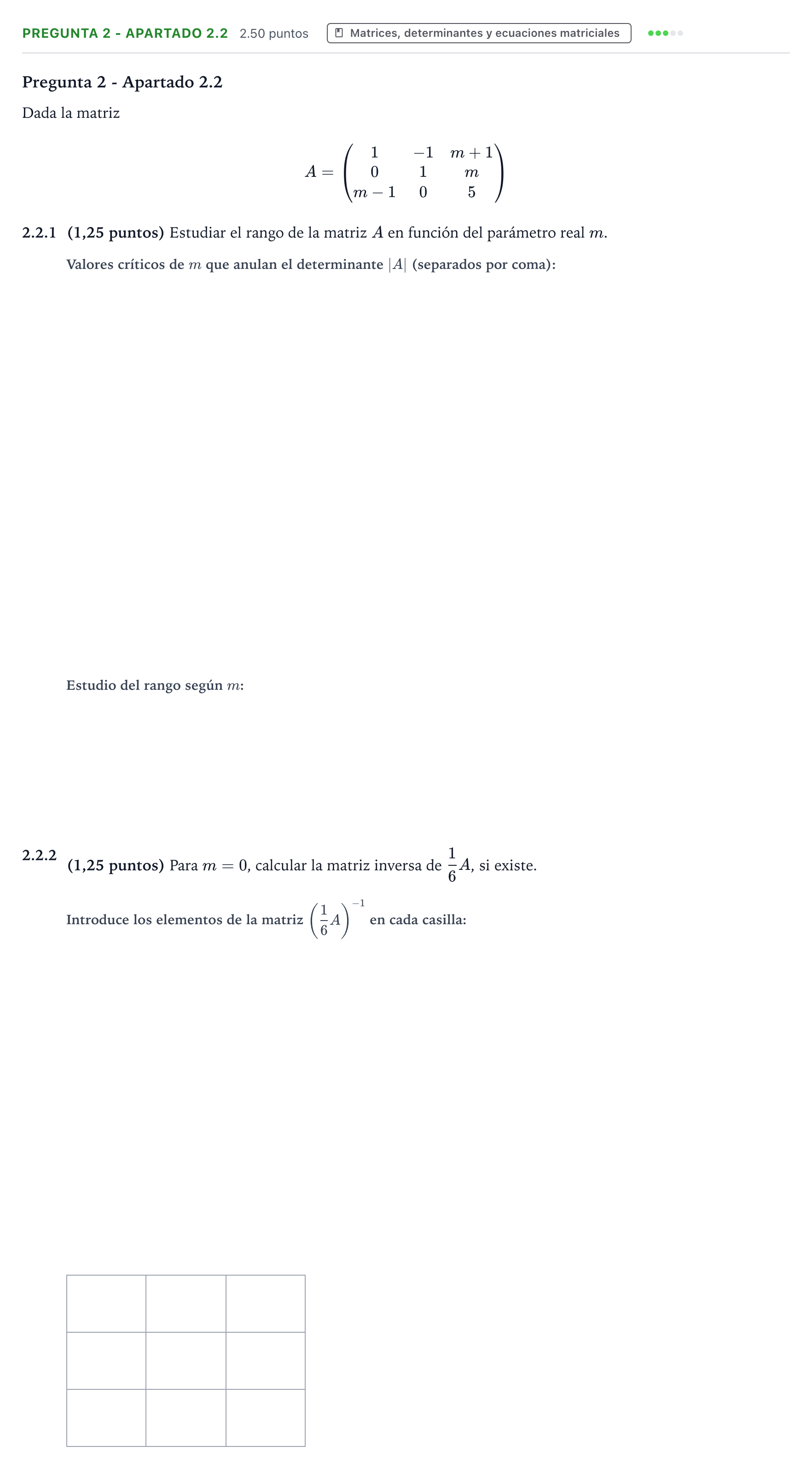 Enunciado: Pregunta 2 - Apartado 2.2 · Matemáticas II PAU Valencia Extraordinaria DANA 2025